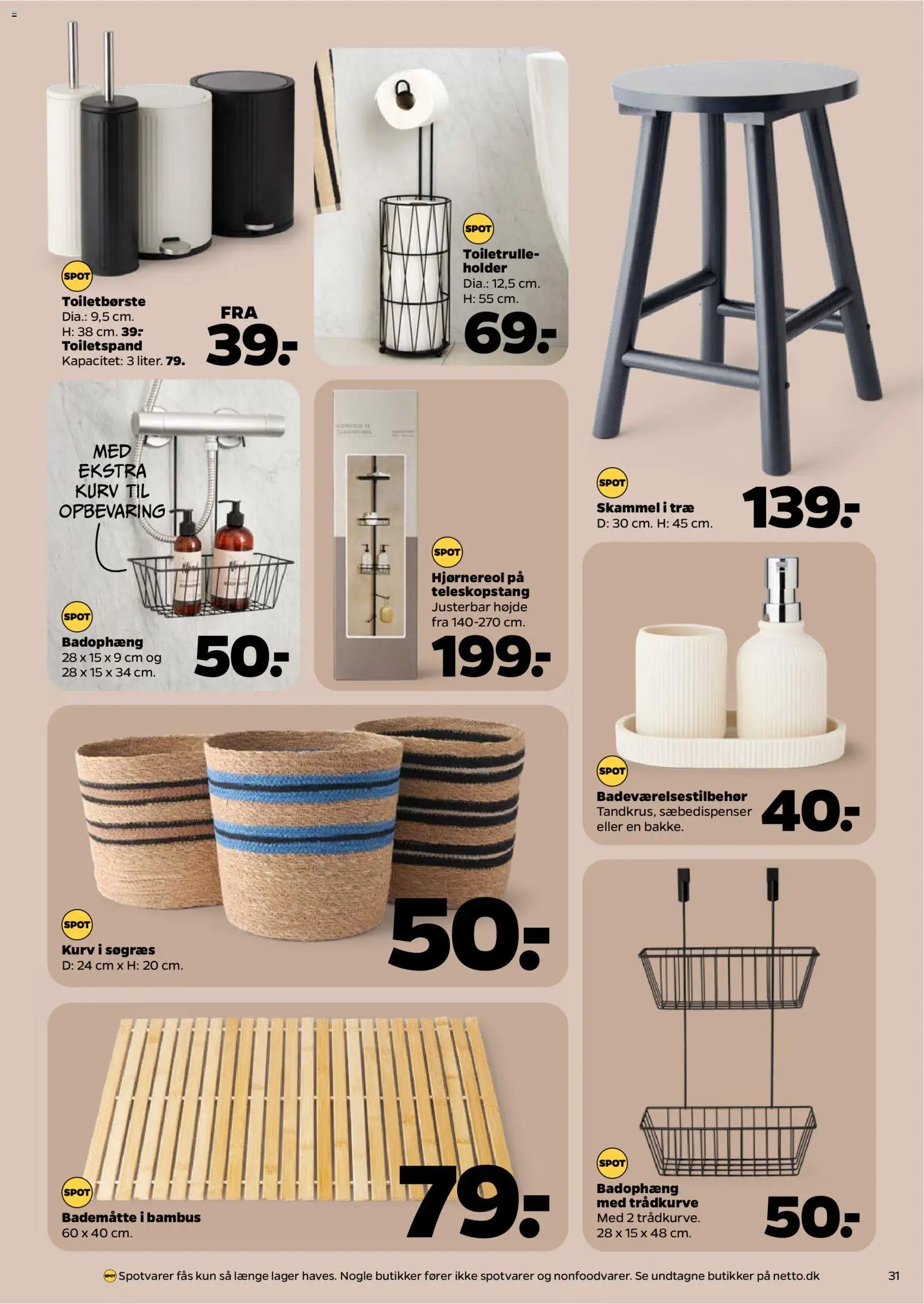 Netto tilbudsavis – gyldig fra 31.01.2026 | Side: 37 | Produkter: Skammel, Kurv, Bademåtte