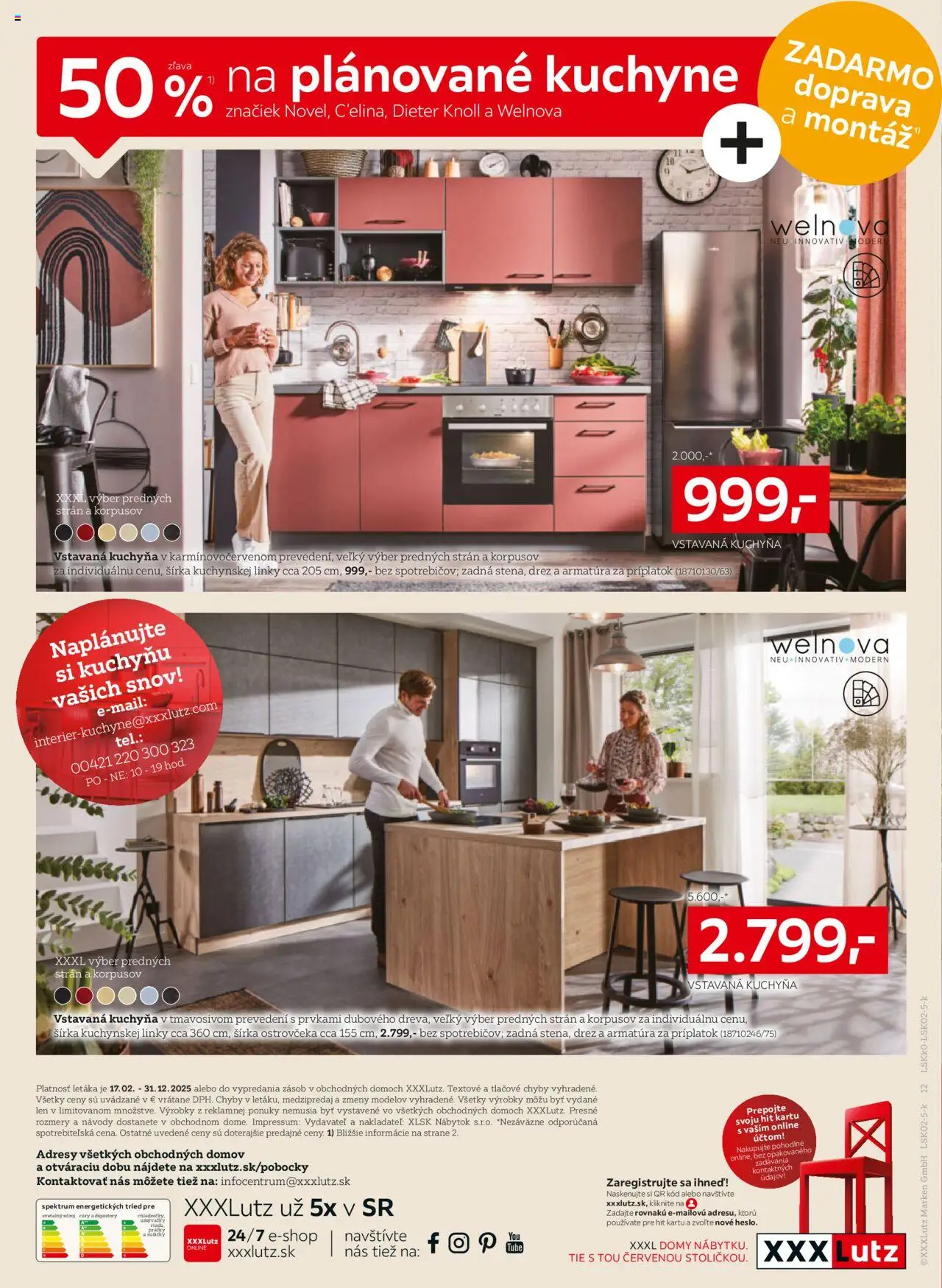 Nové XXXLutz akcie – leták je platný od 17.02.2025 | Strana: 12 | Produkty: Nábytok, Drez, Kuchyňa, Práčky