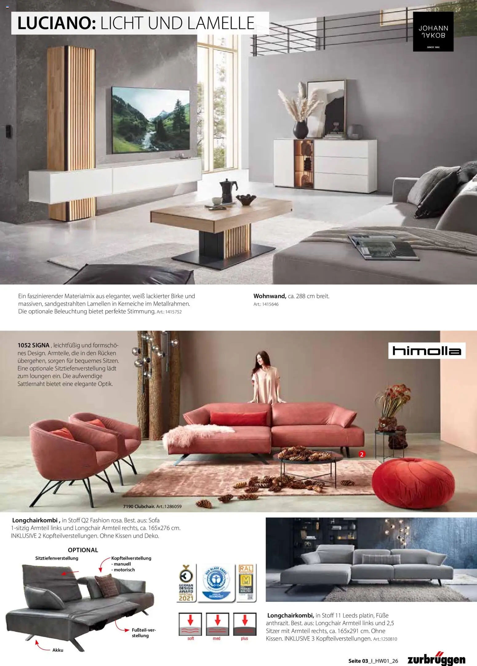 Zurbrüggen Hochwert Spezial – gültig ab 27.03.2026 | Seite: 3 | Produkte: Kissen, Sofa