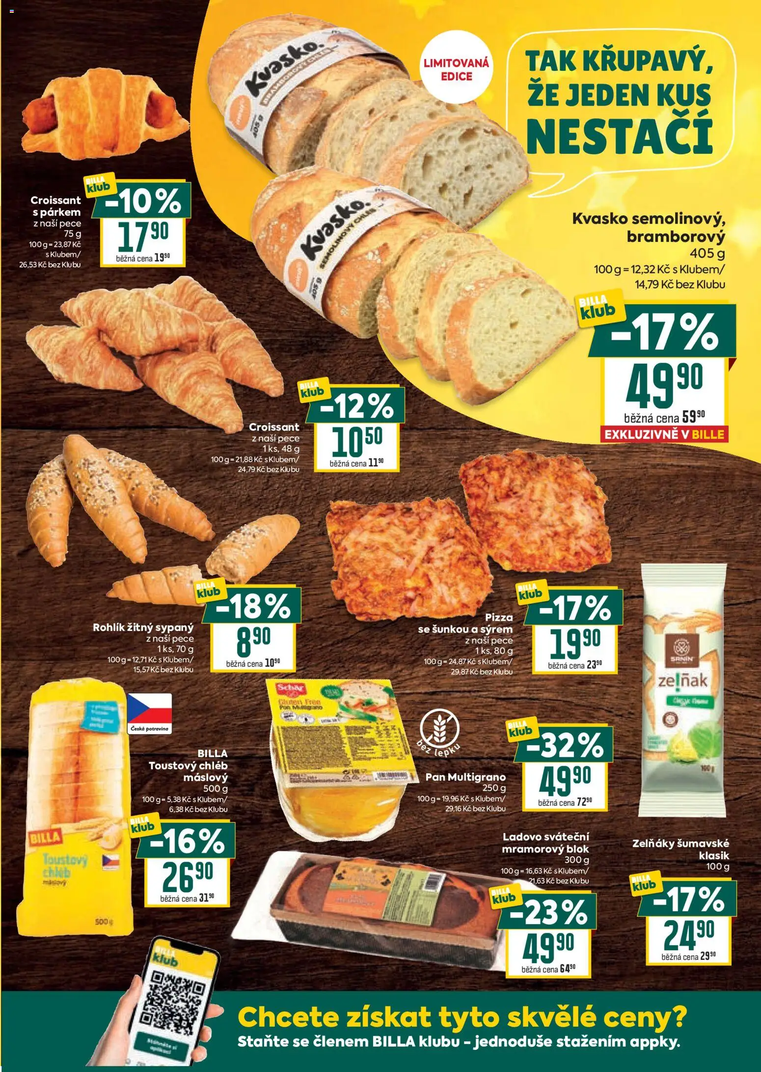 Billa Velký leták od 27.12.2025 | Strana: 3 | Produkty: Pizza, Rohlík, Croissant, Toustový chléb