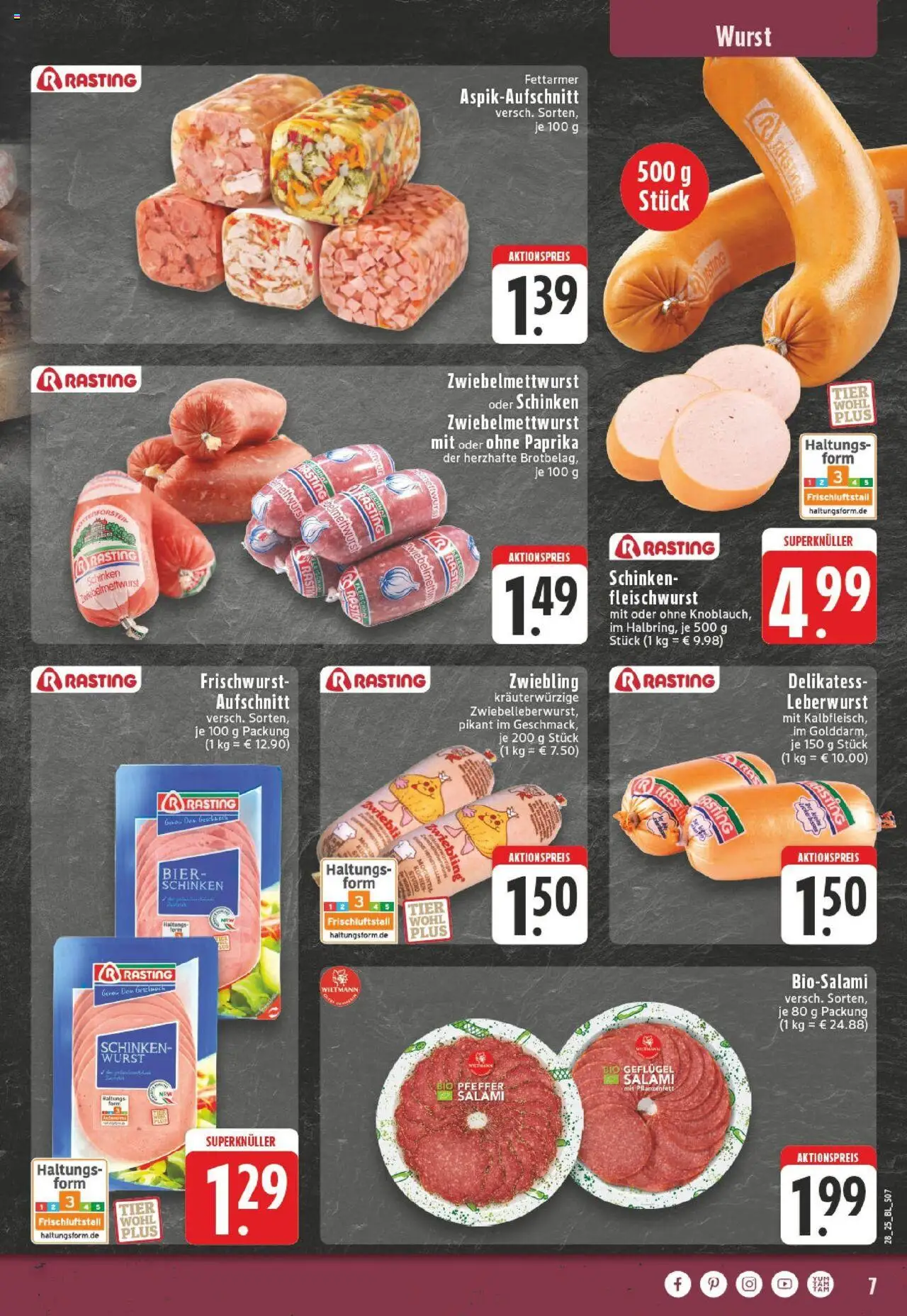 Edeka prospekt Dortmund	 - gültig ab dem 06.07.2025 | Seite: 7 | Produkte: Bier, Paprika, Wurst, Salami
