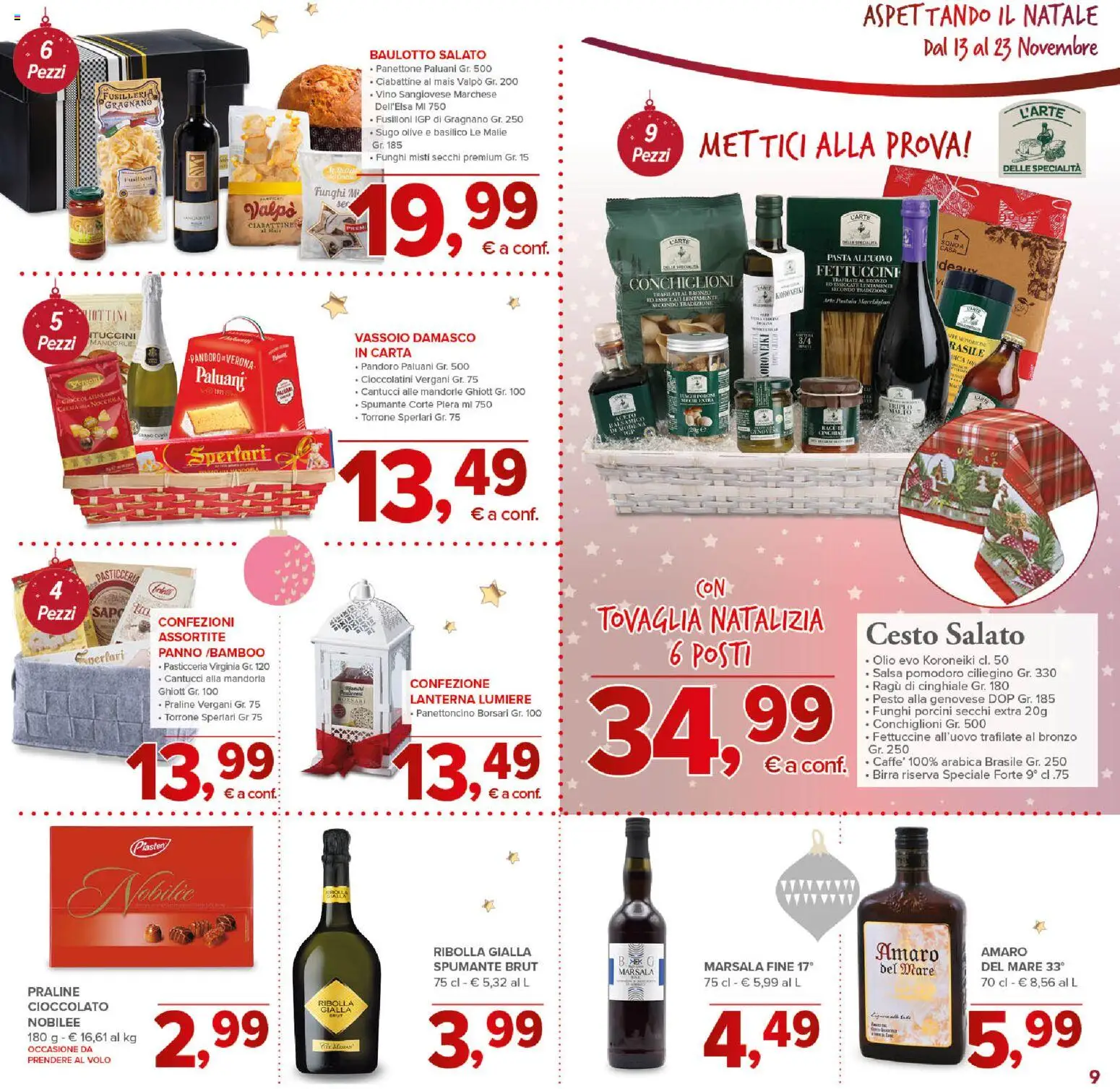 Volantino Todis del 13.11.2025 | Pagina: 9 | Prodotti: Cioccolato, Vino, Mandorle, Spumante