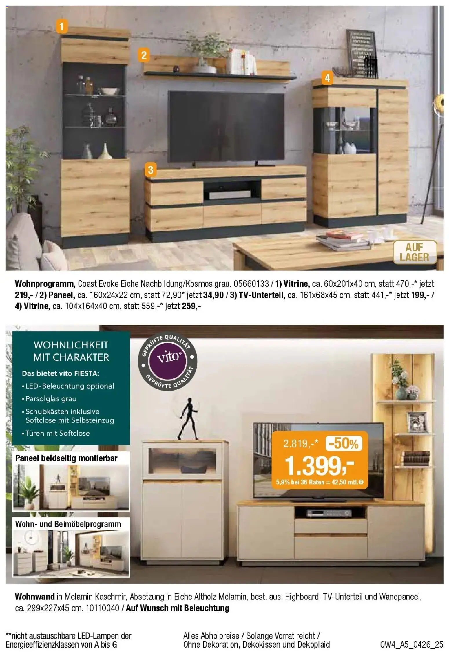 Angebote - Für Zuhause-Liebhaber – gültig ab 01.04.2026 | Seite: 25 | Produkte: Wohnwand