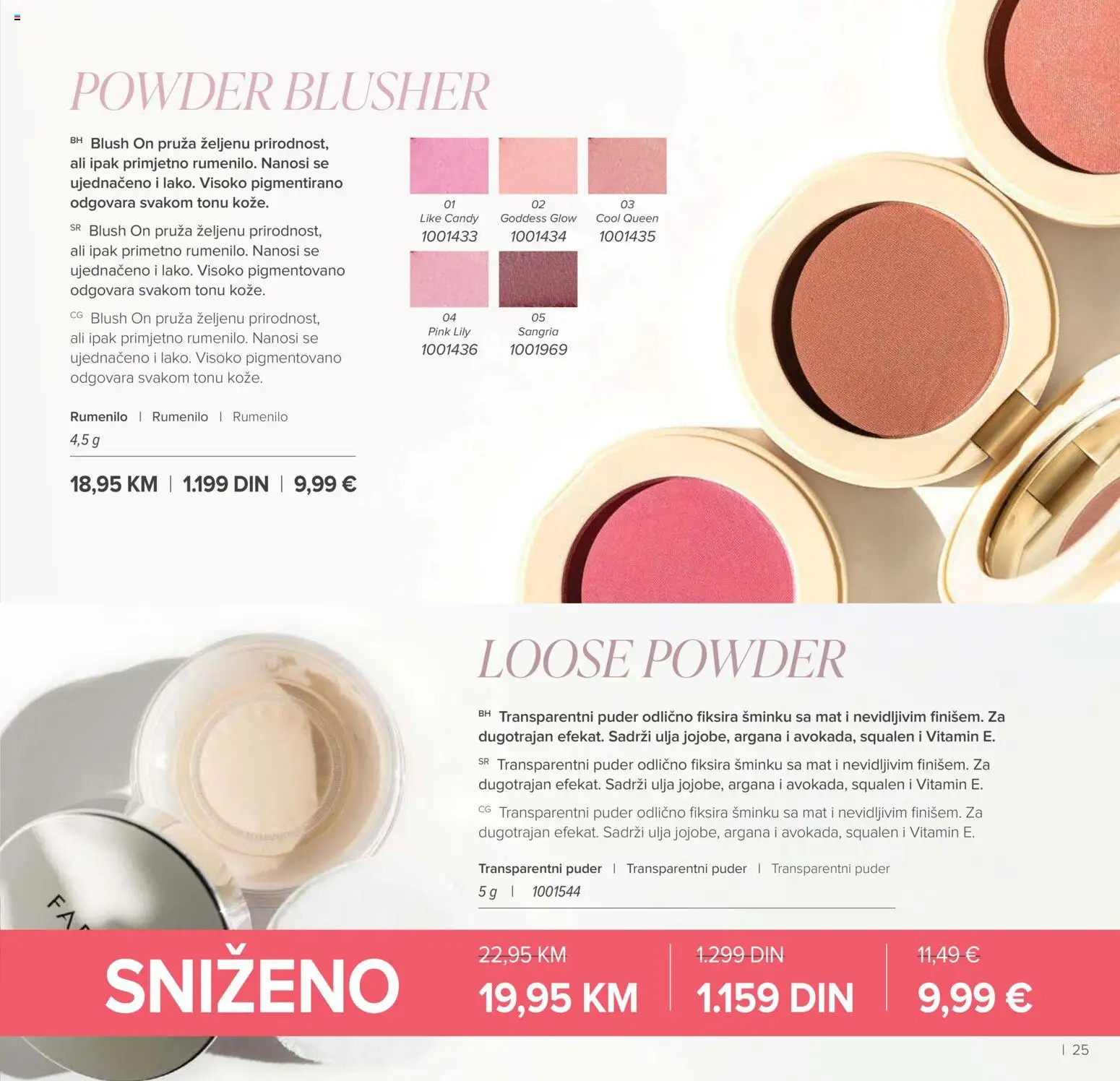 Farmasi katalog - važi od 01.03.2026 | Strana: 25 | Proizvode: Puder, Rumenilo, Candy