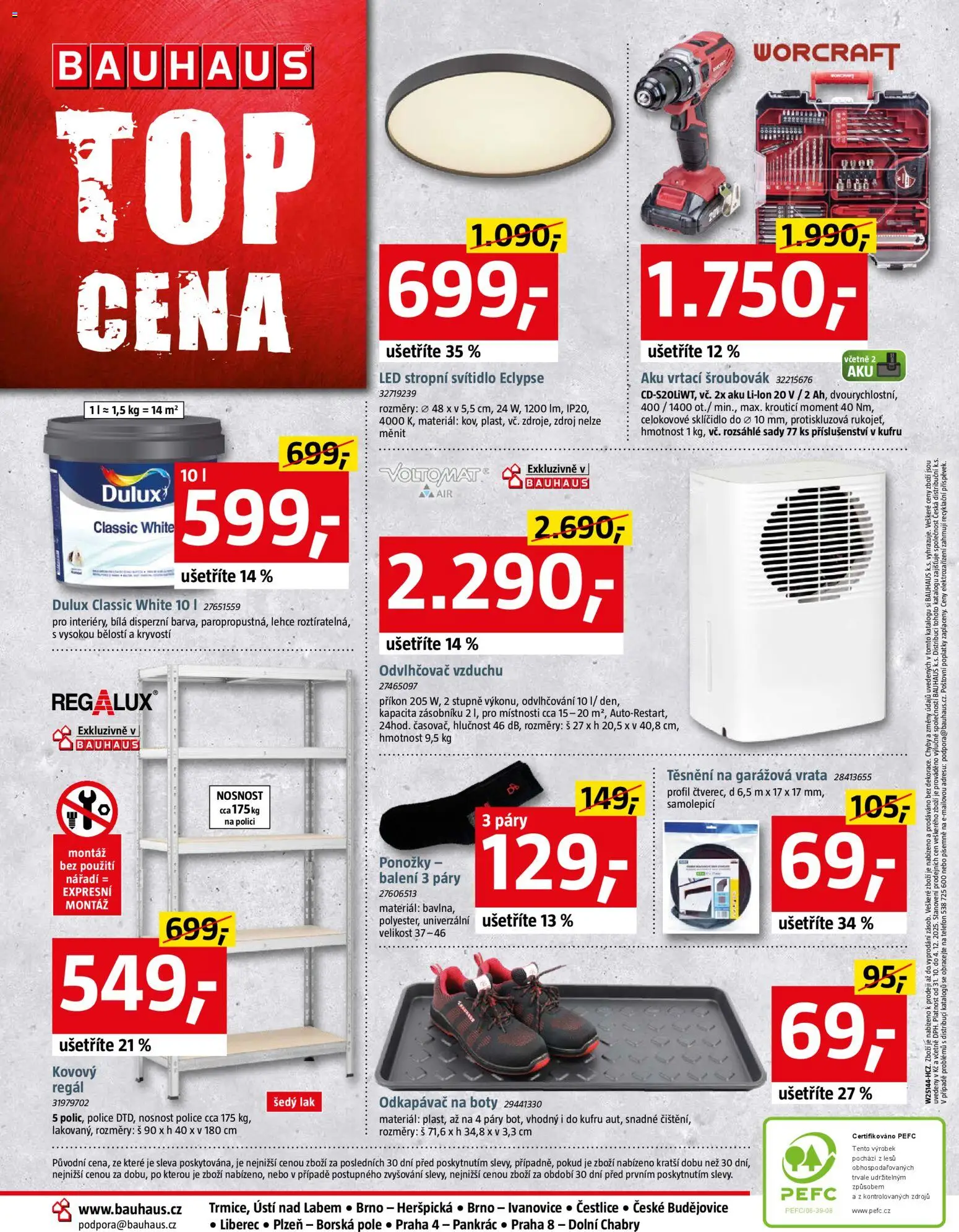 Bauhaus leták od 31.10.2025 | Strana: 32 | Produkty: Telefon, Odkapávač na boty, Odkapávač, LED stropní svítidlo