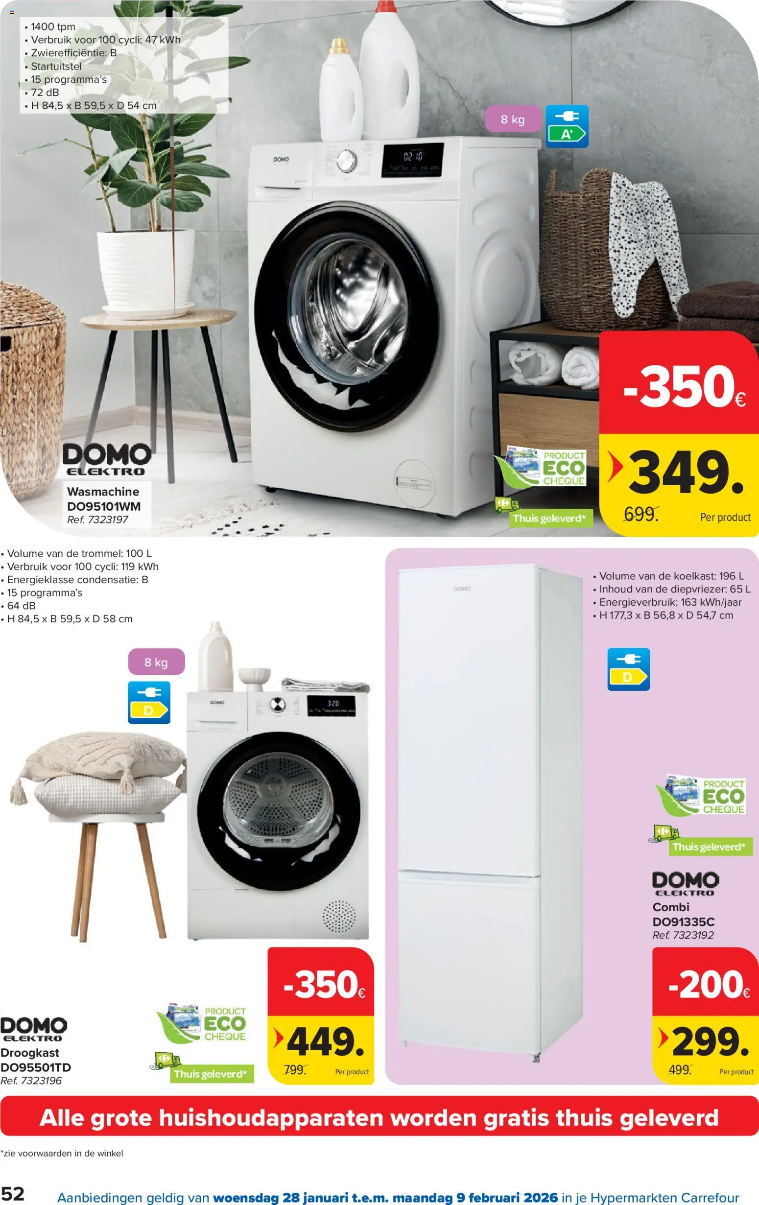 {H1} | Pagina: 52 | Producten: Koelkast, Wasmachine