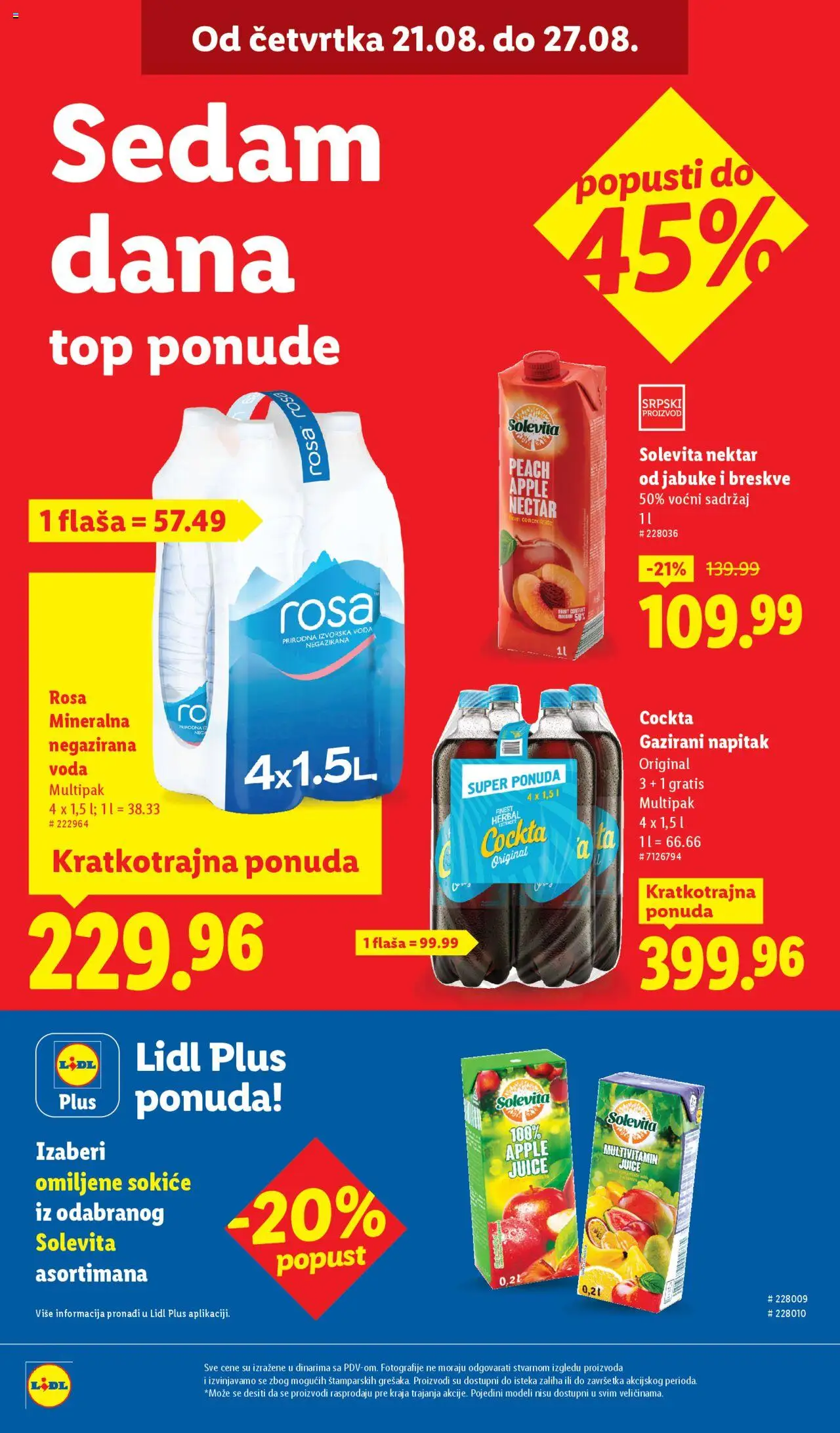 Lidl katalog - važi od 21.08.2025 | Strana: 20 | Proizvode: Nektar, Negazirana voda, Voda, Jabuke