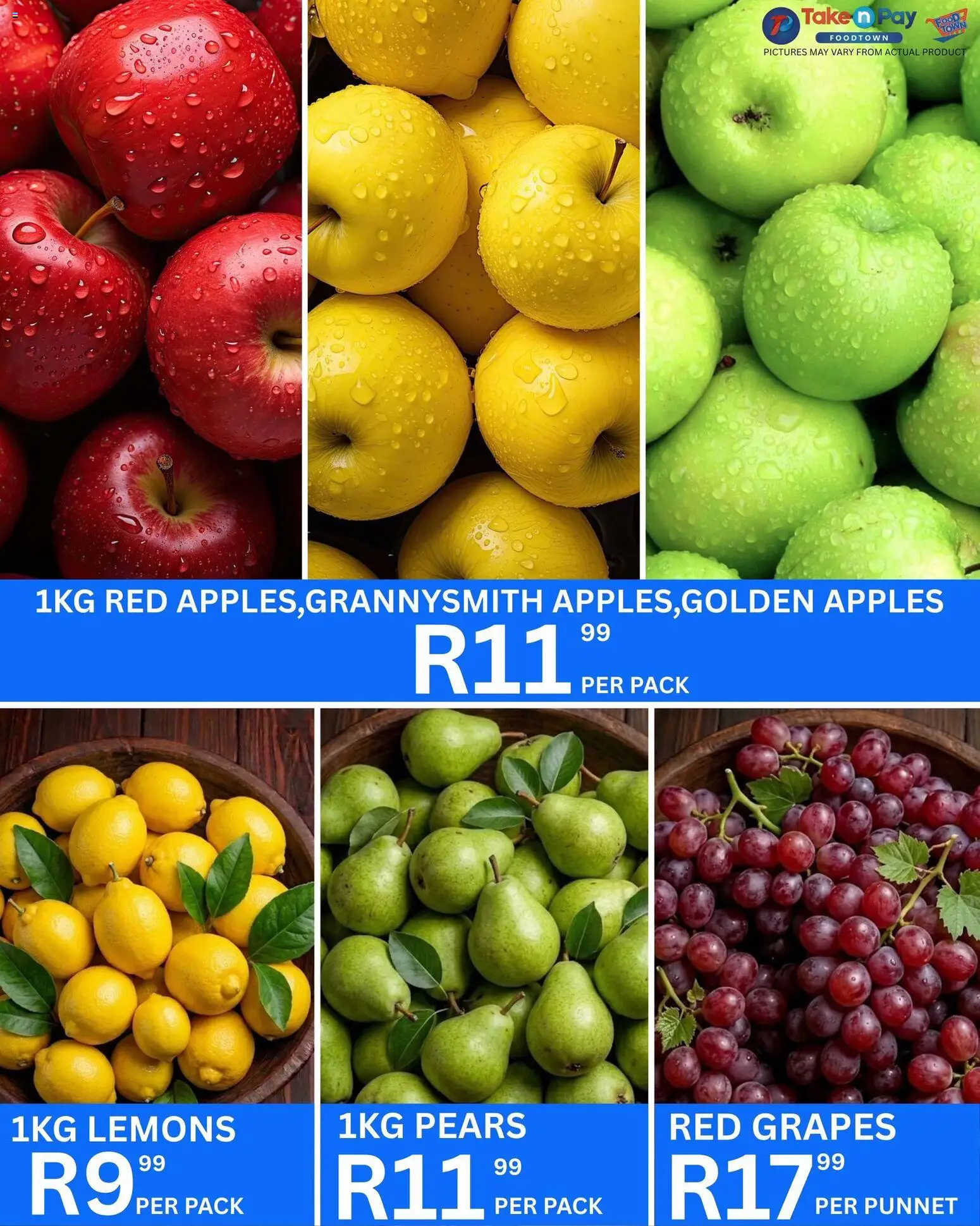 New Take n Pay catalogue – valid from 27.03.2026 | Page: 7 | Products: Pears, Apples, Grapes
