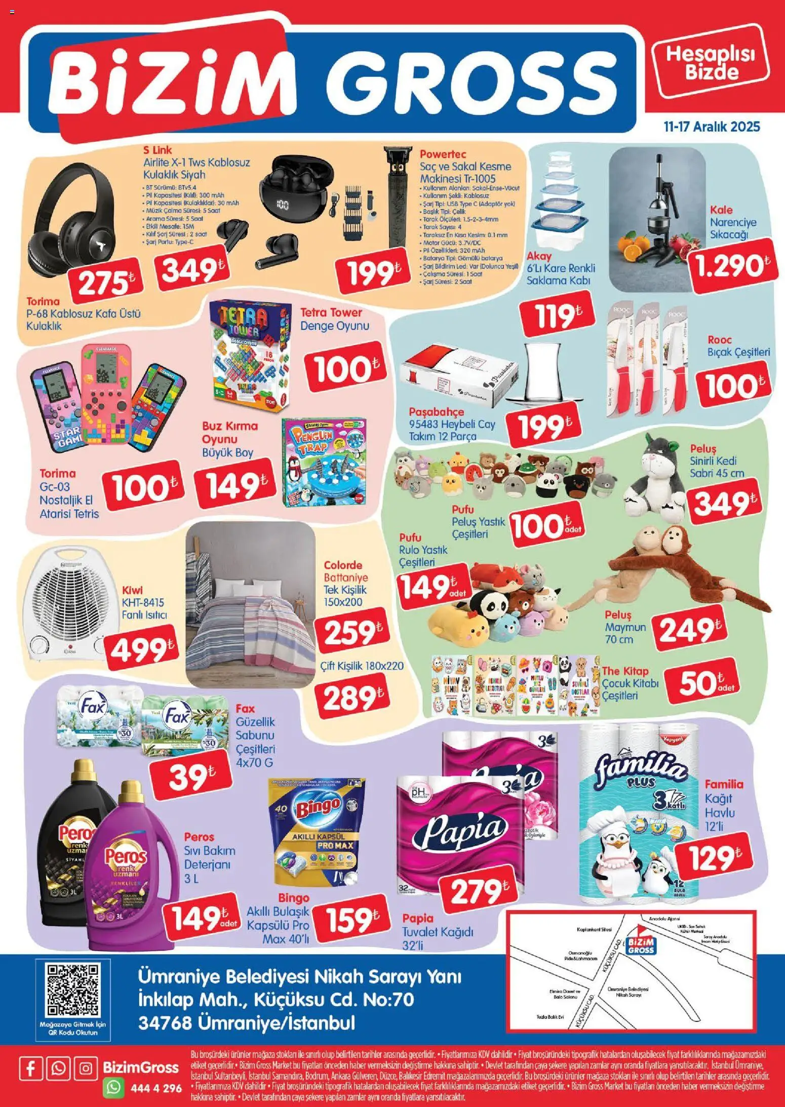 Bizim Toptan - Bizim Gross Fırsat Bülteni - 11.12.2025 tarihinden itibaren geçerlidir | Sayfa: 4 | Ürünler: Tuvalet, Kulaklık, Adaptör, USB