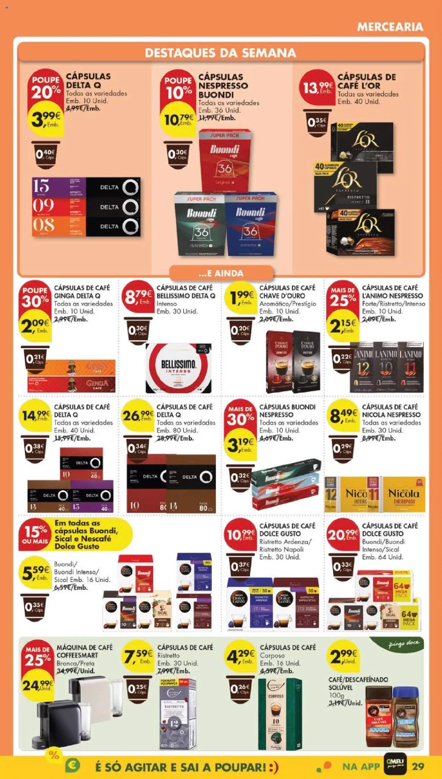 Pingo Doce folheto │ válido de 24.02.2026 | Página: 31 | Produtos: Delta q, Nespresso, Café, Dolce gusto