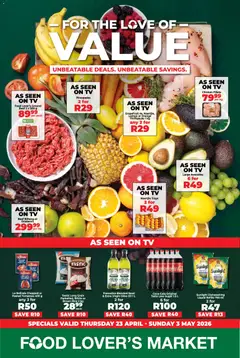 Food Lover's Market specials catalogue – valid from 23.04.2026