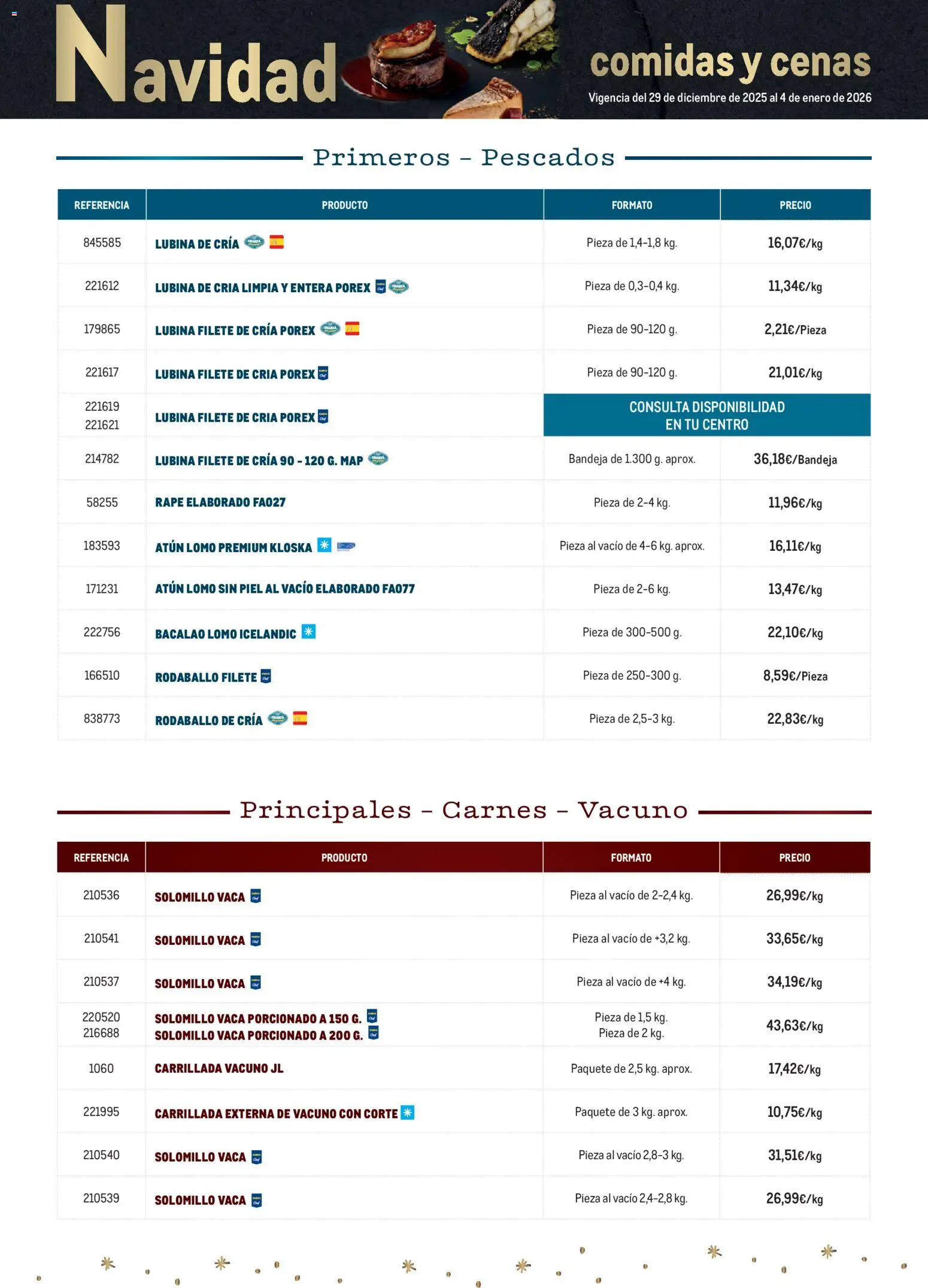 Makro - Cena Navidad Centro │ válido desde el 29.12.2025 | Página: 2 | Productos: Filete, Bandeja