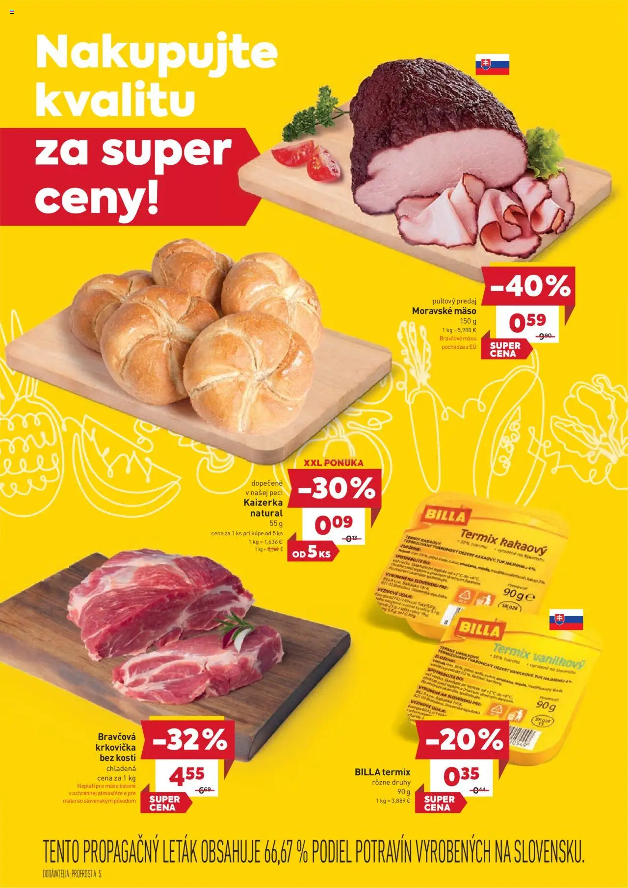 Nové Billa akcie – leták je platný od 15.10.2025 | Strana: 3 | Produkty: Puk, Krkovička, Bravčové mäso, Tvaroh