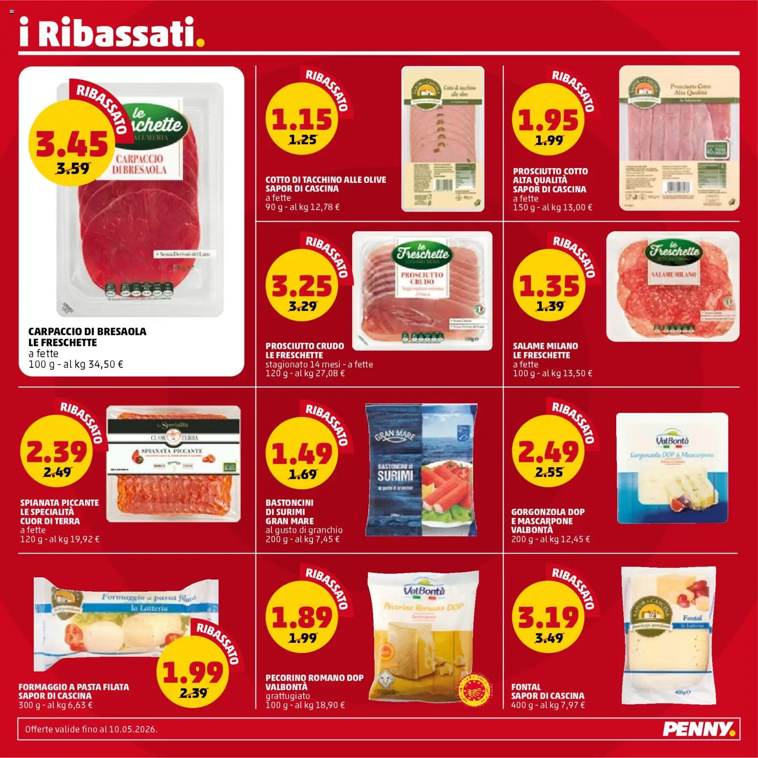 Volantino PENNY del 09.04.2026 | Pagina: 2 | Prodotti: Prosciutto Crudo, Prosciutto Cotto, Formaggio, Olive