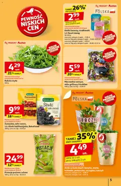 Auchan Gazetka - Na Lato Jak Znalazł Hipermarket od 03.07.2025 | Strona: 5 | Produkty: Rukola, Mięta, Śliwki, Owoce