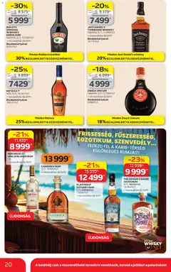 Auchan Kedvenc Márkáink - amely érvényes a következő dátumtól: 09.04.2026 | Oldal: 20 | Termékek: Metaxa, Whiskey, Krémlikőr, Whisky