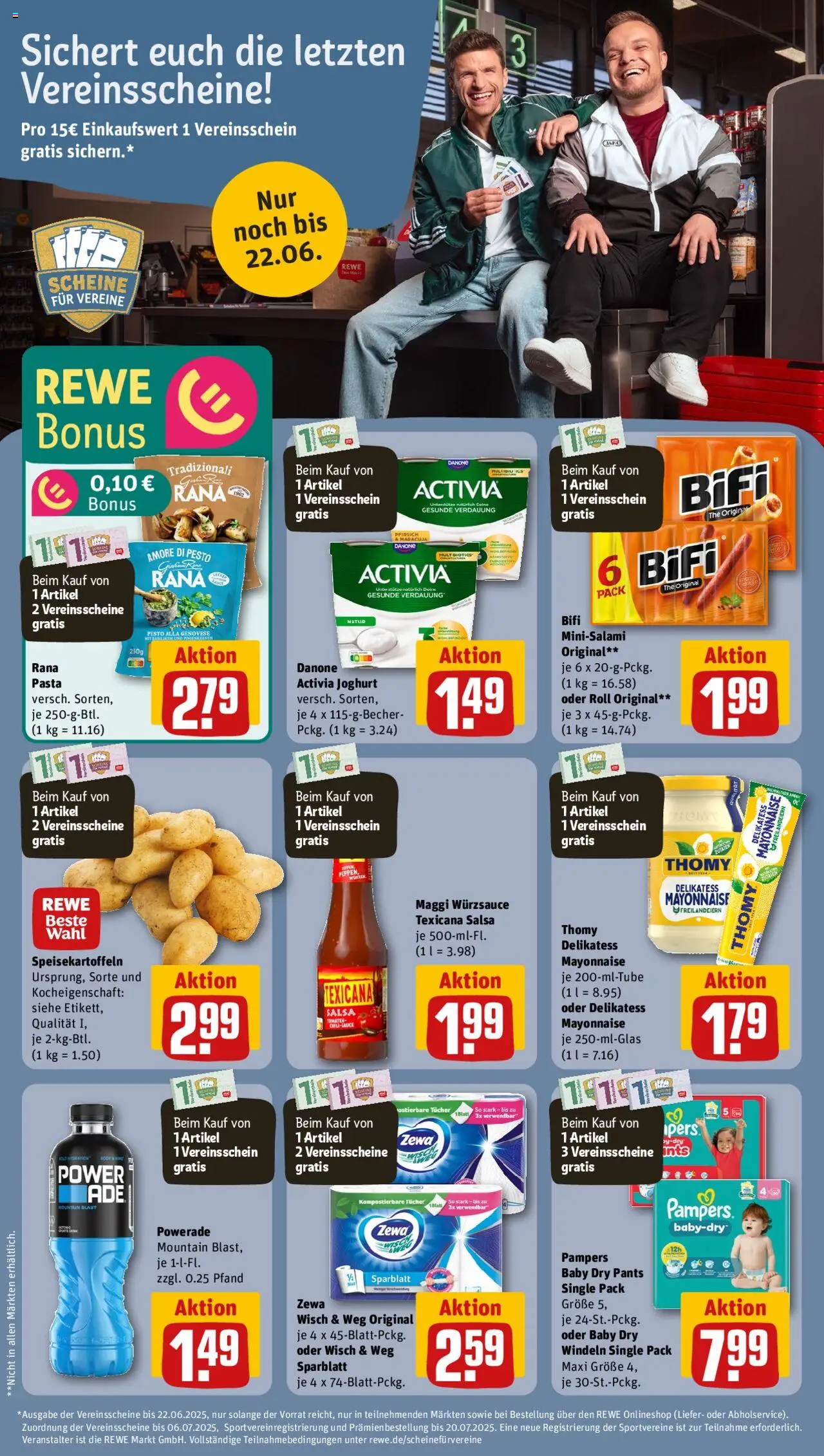 Rewe Prospekt 	 - gültig ab dem 16.06.2025 | Seite: 28 | Produkte: Activia, Pampers, Mayonnaise, Pfirsich