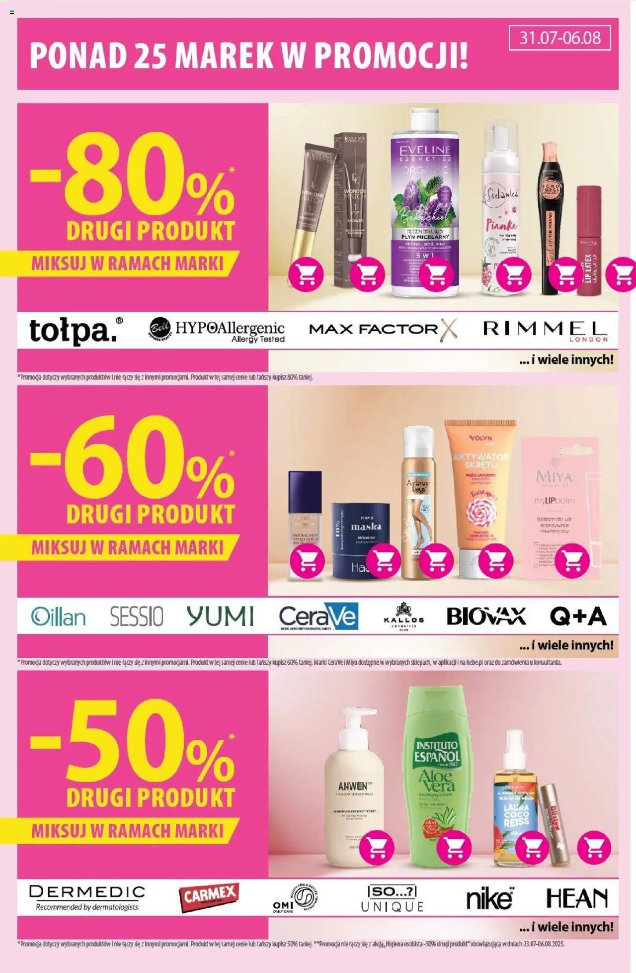 Hebe Gazetka od 23.07.2025 | Strona: 4 | Produkty: Płyn micelarny eveline, Szampon, Maska do włosów, Body