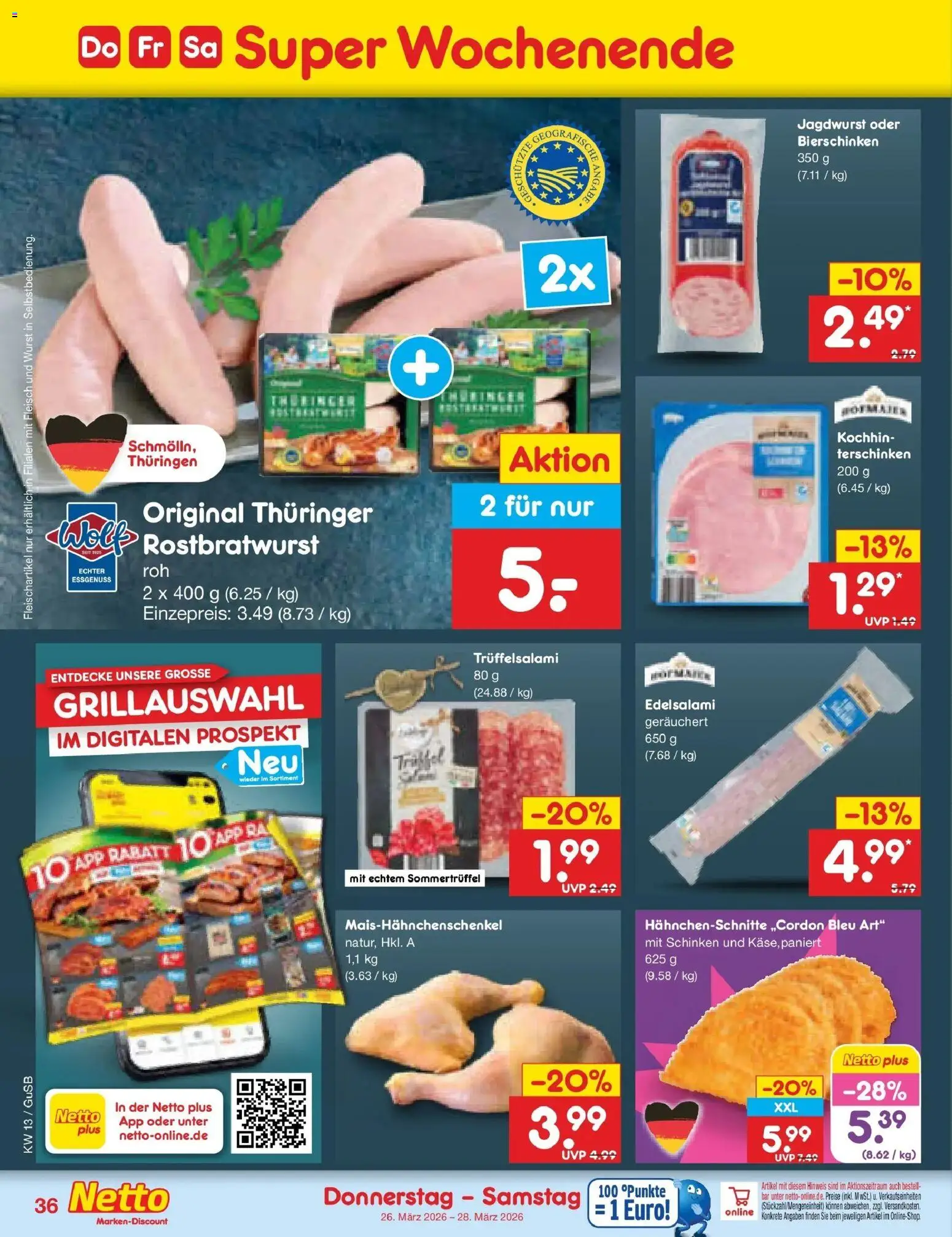Netto Marken-Discount Prospekt Rodewisch	 – gültig ab 23.03.2026 | Seite: 52 | Produkte: Wurst, Schinken, Fleisch