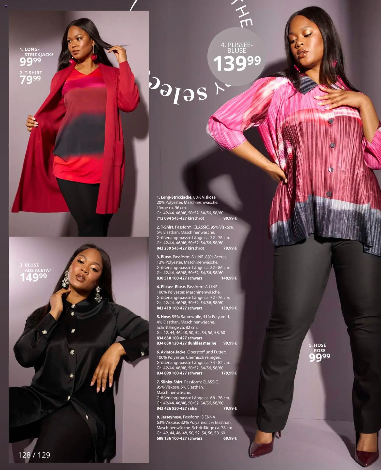 Ulla Popken Prospekt 	 – gültig ab 01.11.2025 | Seite: 128 | Produkte: Bluse, Hose, Strickjacke
