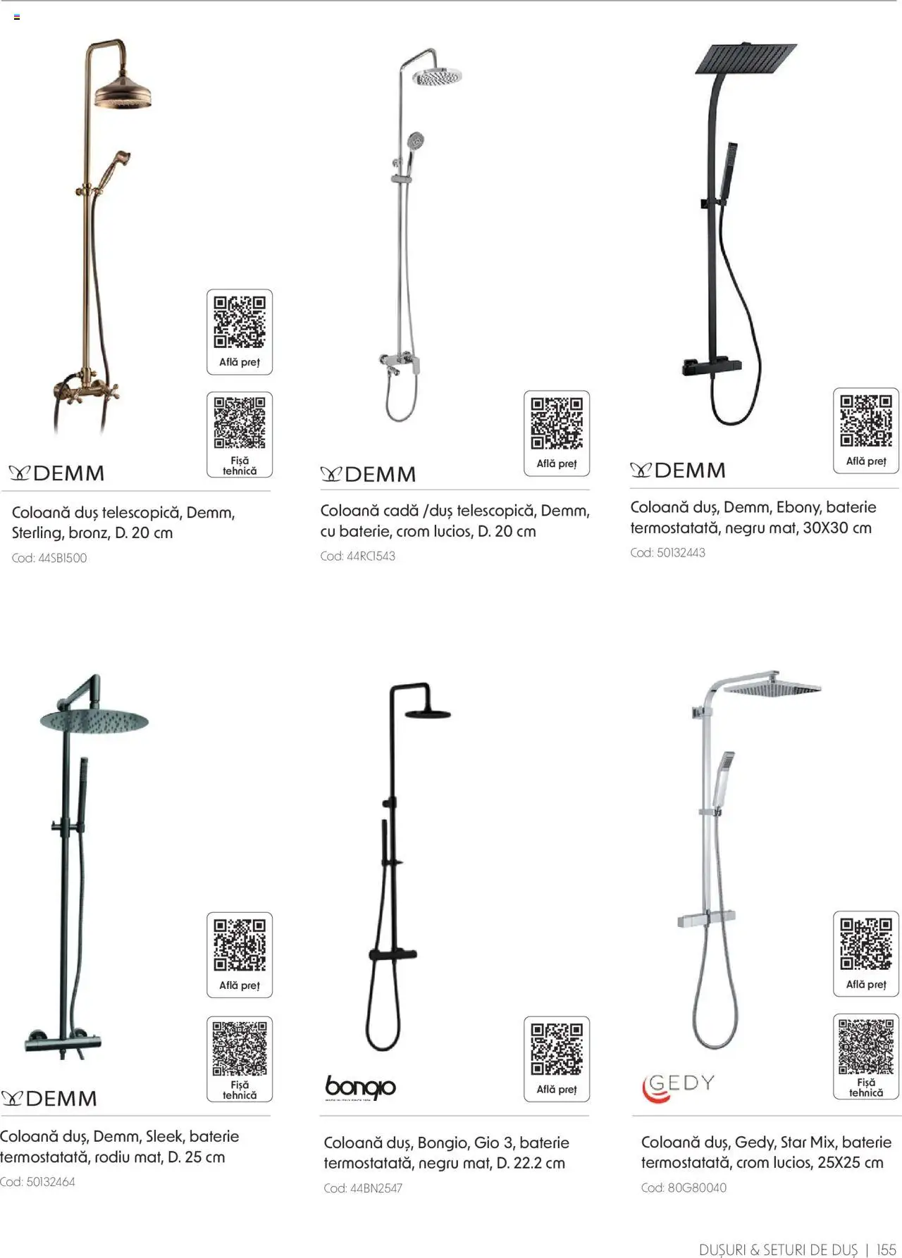 Catalog Romstal – valabil de la 25.11.2024 | Pagină: 155 | Produse: Baterie, Cadă, Duș