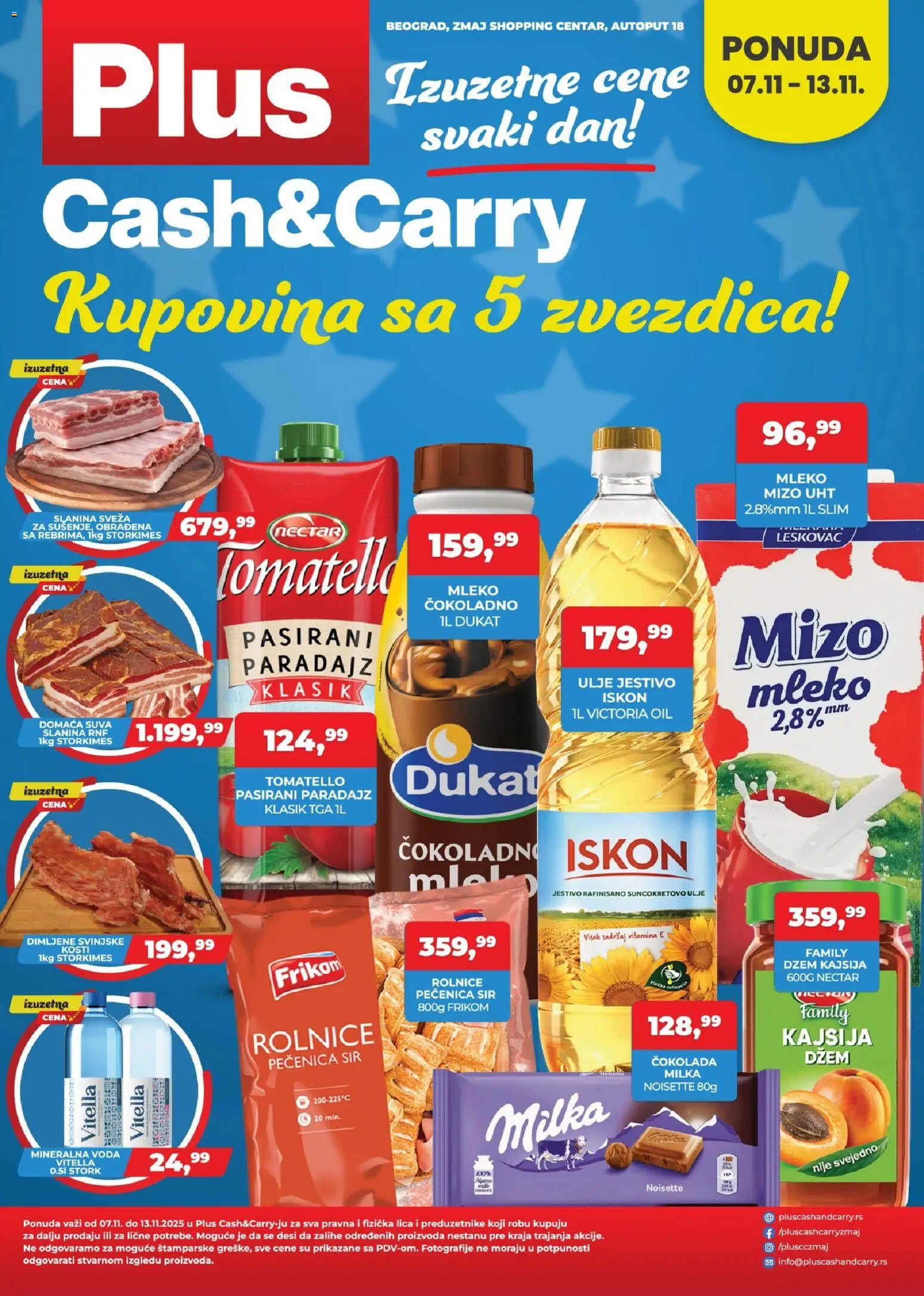 Plus Cash & Carry katalog - važi od 07.11.2025 | Strana: 1 | Proizvode: Dzem, Kajsija, Mineralna voda, Čokolada
