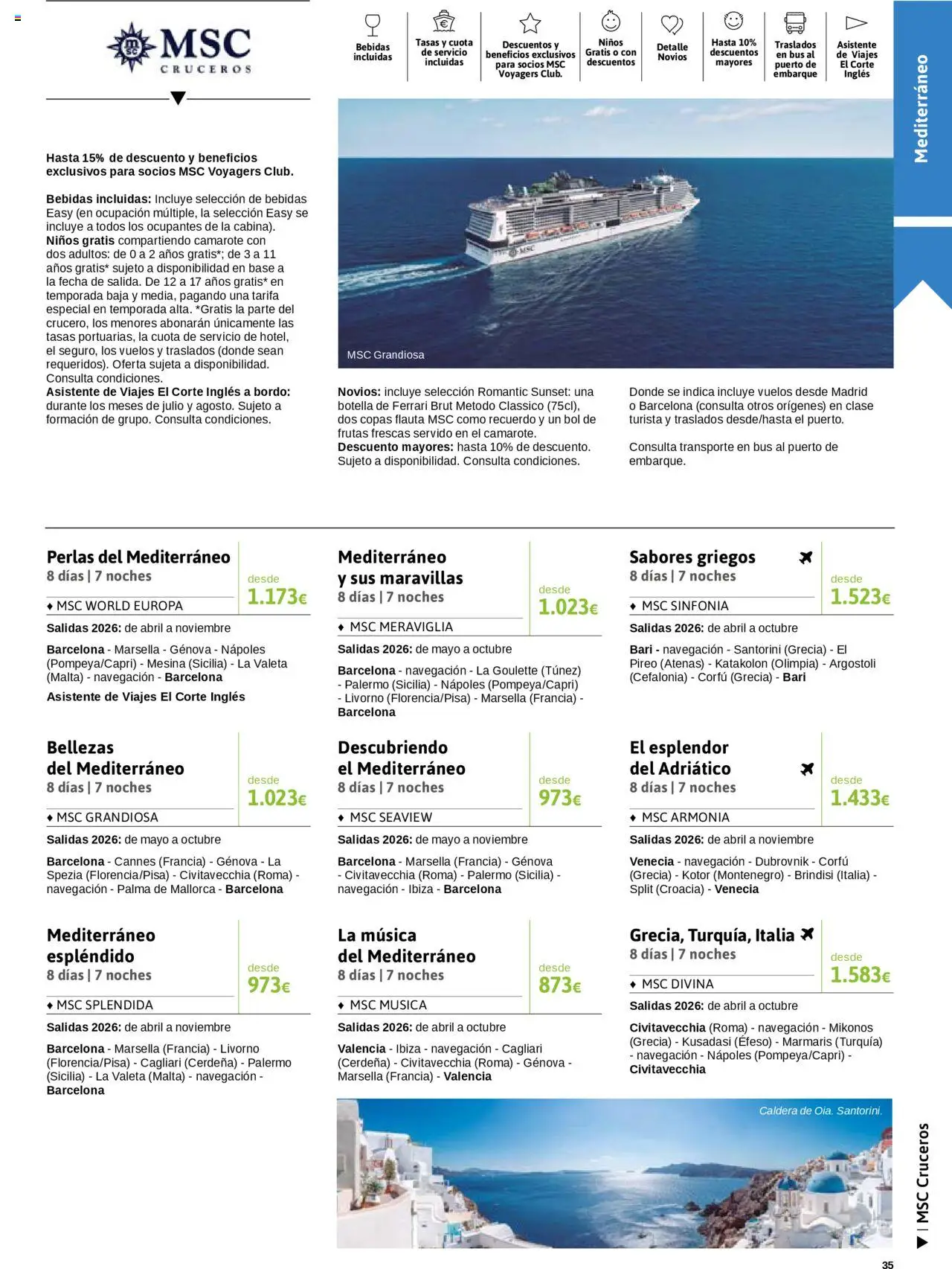 Viajes El Corte Inglés - Crucero Fantástico │ válido desde el 16.09.2025 | Página: 35 | Productos: Navegación