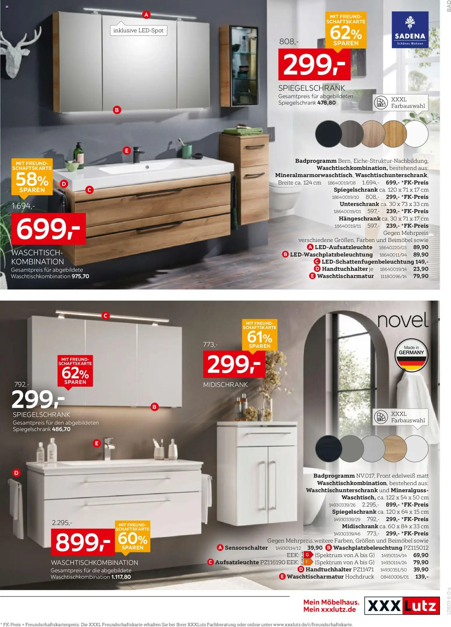 XXXL Lutz Prospekt 	 – gültig ab 22.02.2026 | Seite: 33 | Produkte: Handtuchhalter, Spiegelschrank, Hängeschrank, Unterschrank