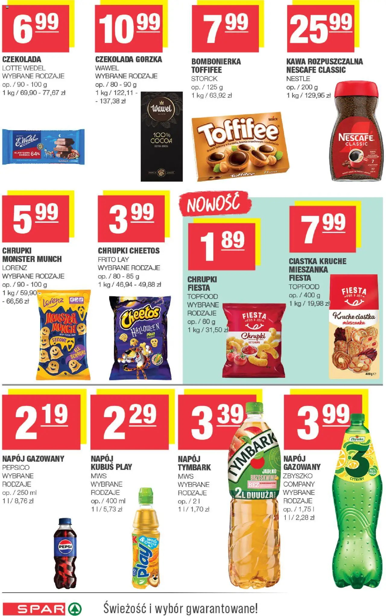 Spar Gazetka od 22.10.2025 | Strona: 6 | Produkty: Czekolada gorzka, Kawa rozpuszczalna, Chrupki serowe, Pizza