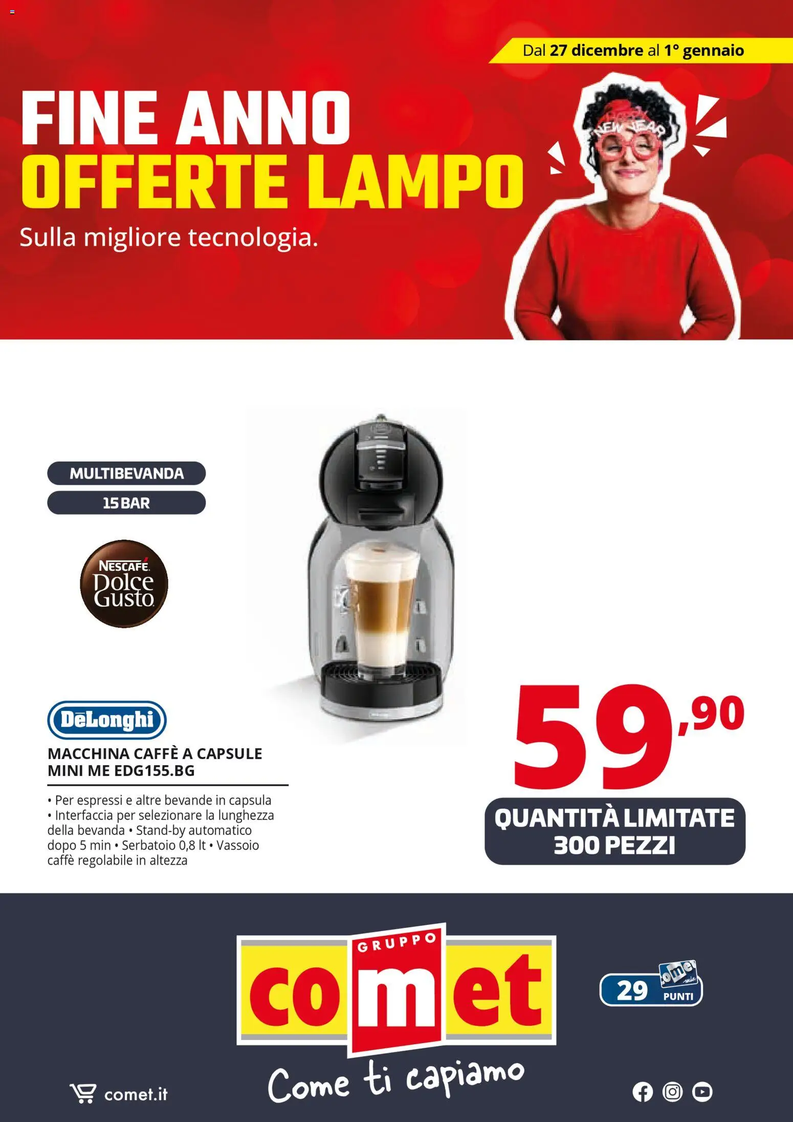 Volantino Comet del 27.12.2025 | Pagina: 44 | Prodotti: Caffè, Vassoio