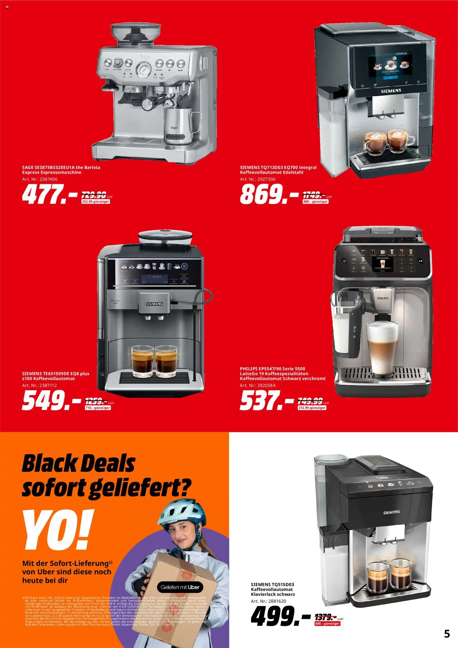 Saturn - Black Friday – gültig ab 28.11.2025 | Seite: 5 | Produkte: Philips, Siemens, Kaffeevollautomat