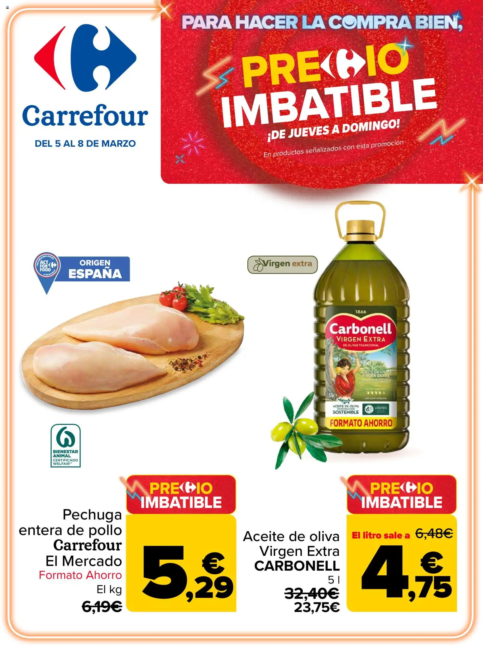 Carrefour Precio Imbatible │ válido desde el 05.03.2026 | Página: 1 | Productos: Aceite, Aceite de oliva