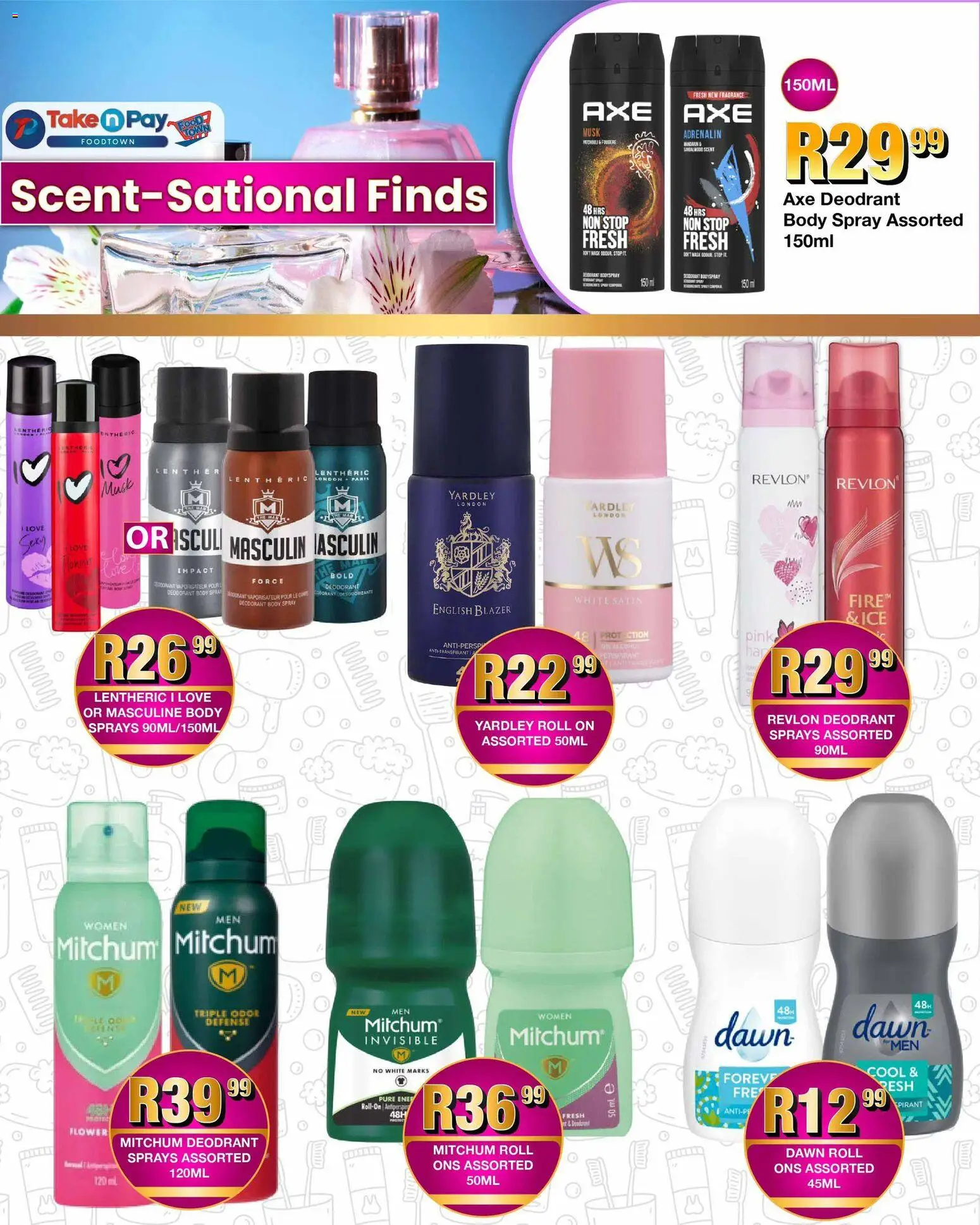 New Take n Pay catalogue – valid from 13.04.2026 | Page: 29 | Products: Body spray, Fragrance, Mask, Deodorant