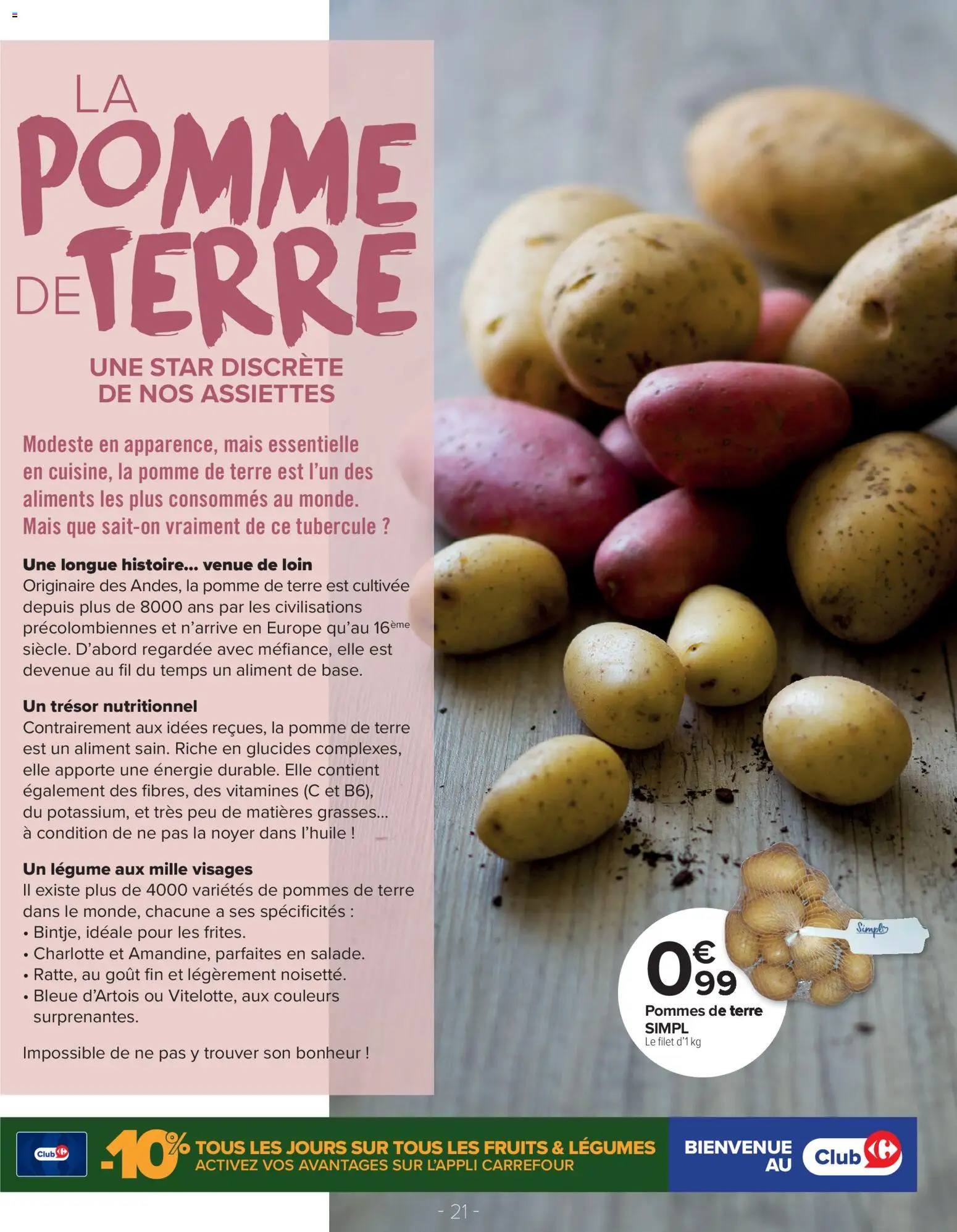 {H1} | Page: 21 | Produits: Pomme, Mais, Pommes, Pommes de terre
