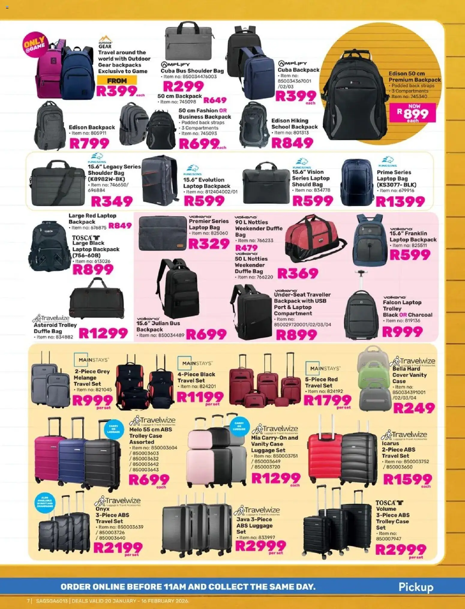 New Game catalogue – valid from 20.01.2026 | Page: 7 | Products: Backpack, Case, Bag, USB