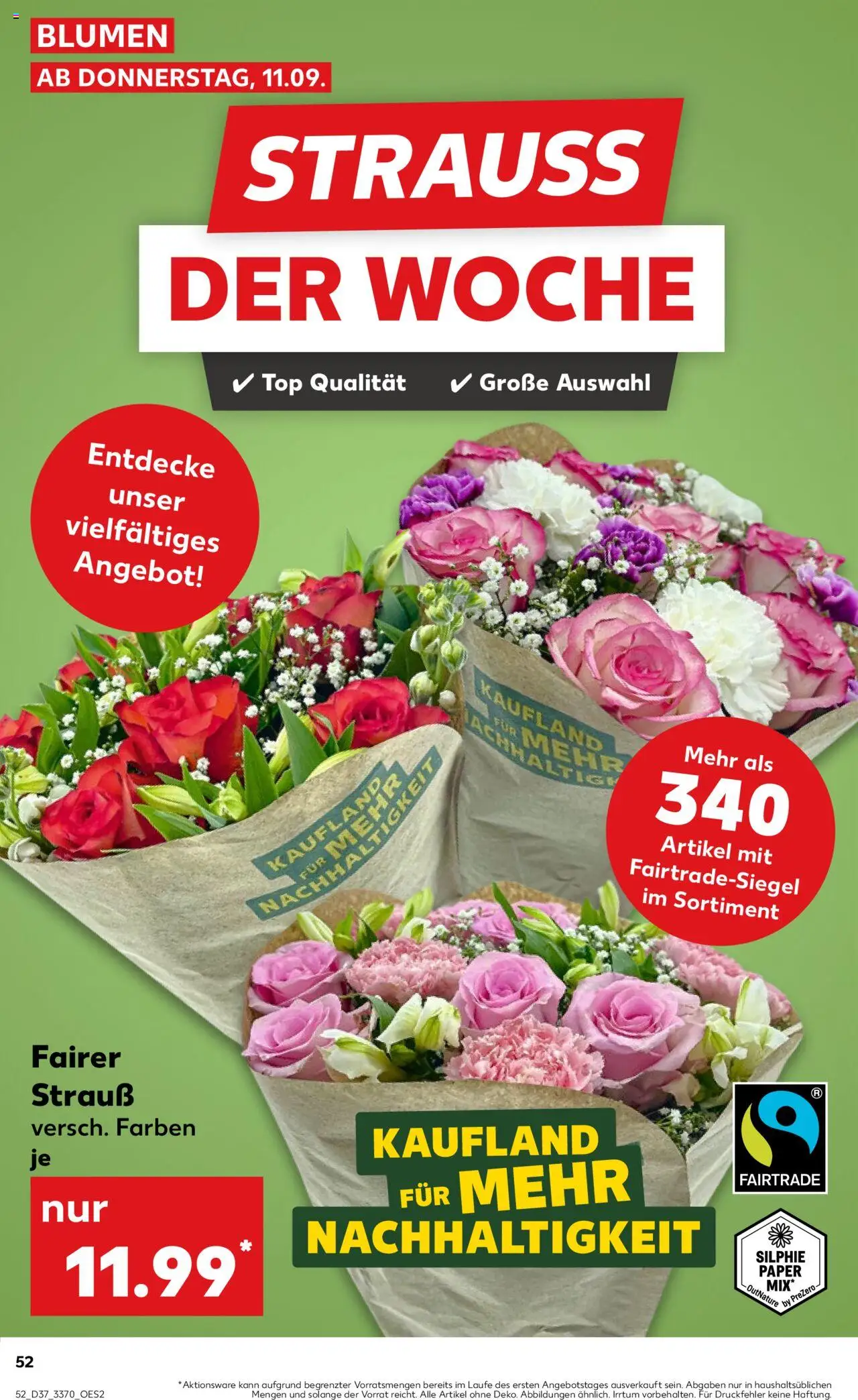 Kaufland prospekt Rostock	 – gültig ab 11.09.2025 | Seite: 52 | Produkte: Top, Blumen