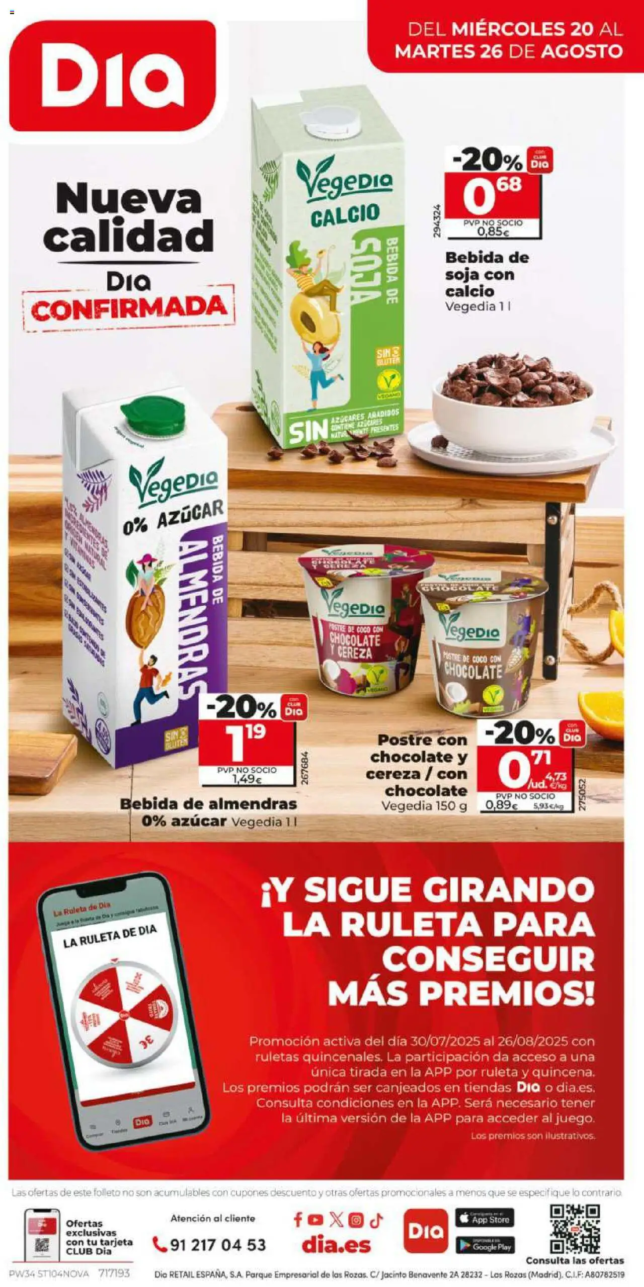 Dia - folleto Market │ válido desde el 20.08.2025 | Página: 12 | Productos: Chocolate, Τυρόπιτα, Bebida de almendras, Bebida de soja
