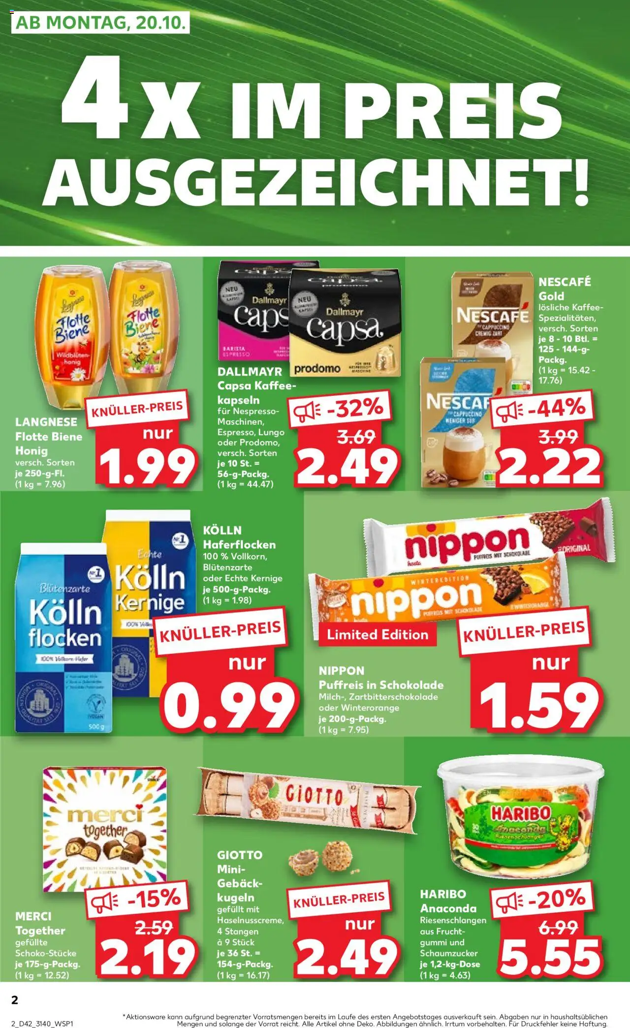 Kaufland prospekt Leipzig	 – gültig ab 19.10.2025 | Seite: 2 | Produkte: Haribo, Kaffee, Dallmayr, Dallmayr prodomo