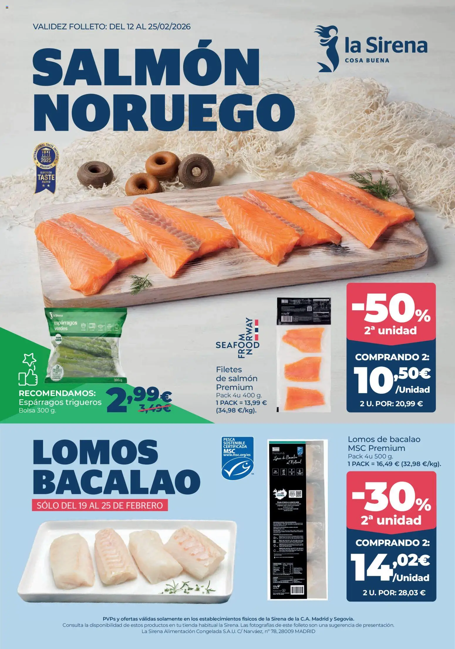 La Sirena folleto │ válido desde el 12.02.2026 | Página: 1 | Productos: Νερό καρύδας, Bolsa