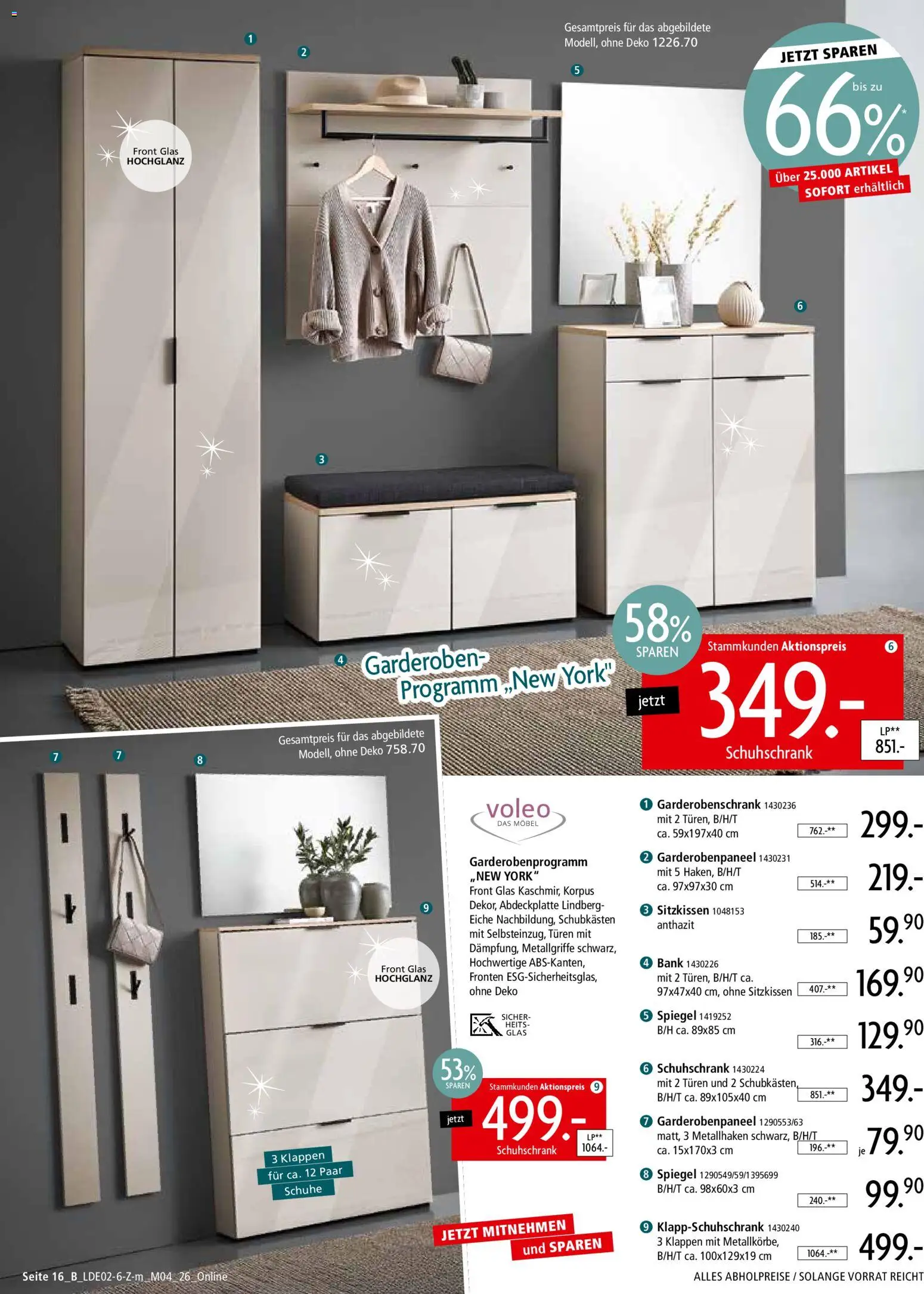 Zurbrüggen Prospekt 	 – gültig ab 22.02.2026 | Seite: 26 | Produkte: Spiegel, Garderobenschrank