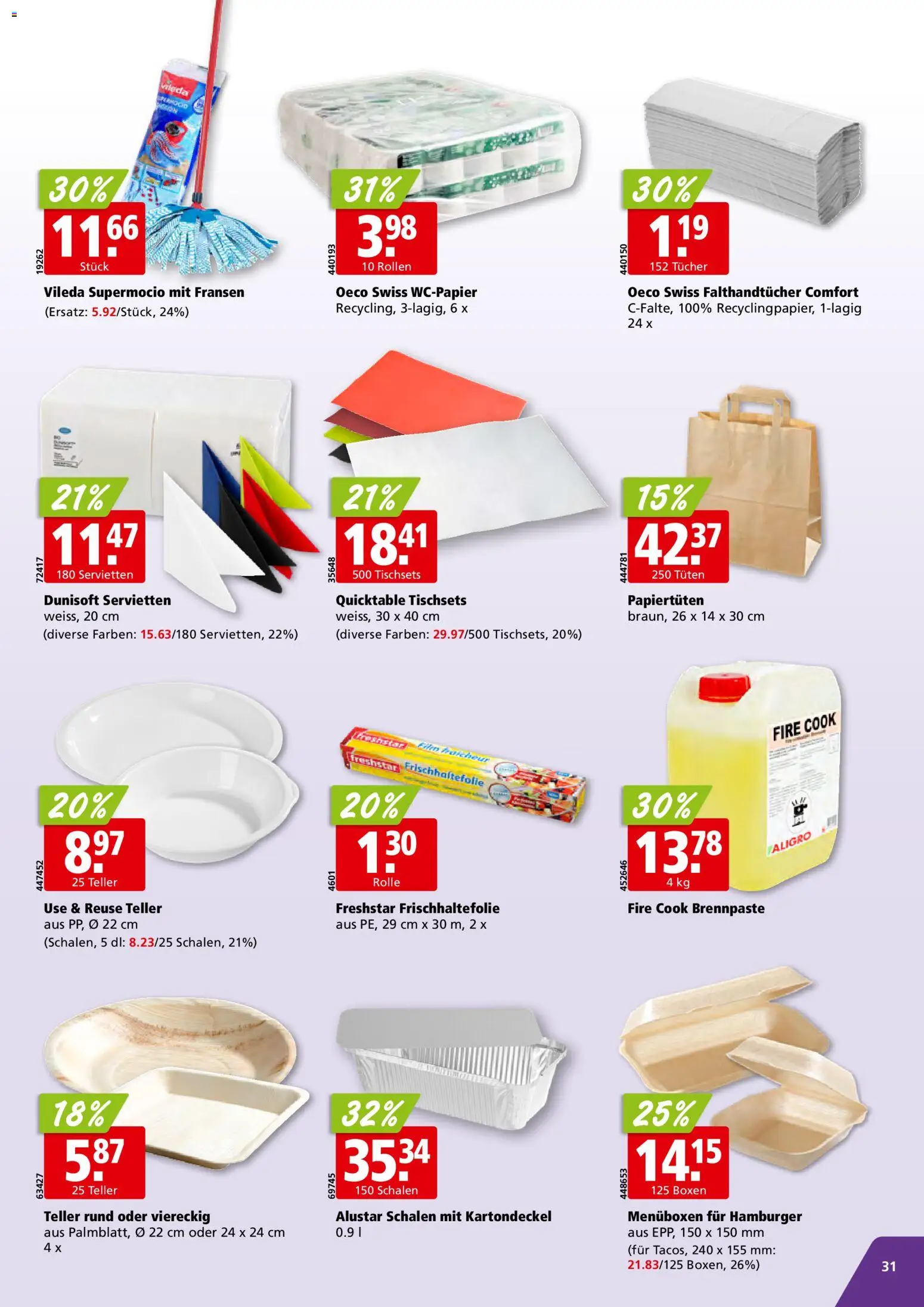 Aligro aktionen Schlieren, Gossau SG, Frauenfeld, Rapperswil-Jona, Sargans, Bern, Brüttisellen, Pratteln, Emmen, Spreitenbach – gültig ab 30.03.2026 | Seite: 31