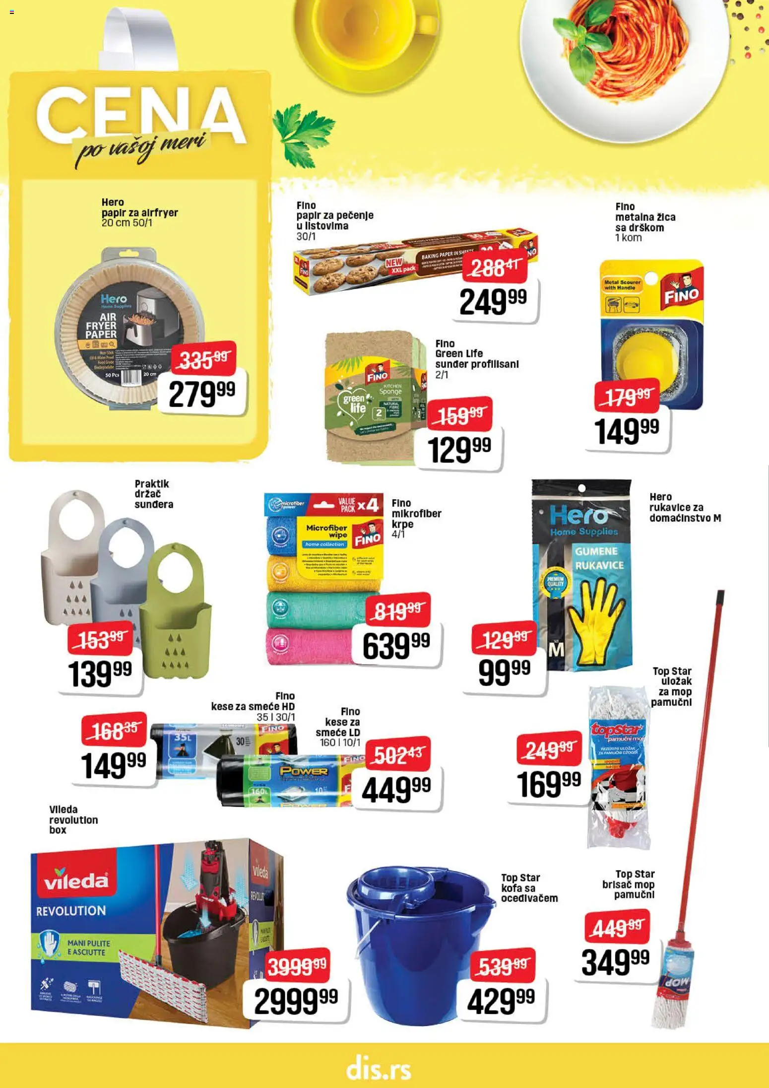 DIS katalog - važi od 09.04.2026 | Strana: 20 | Proizvode: Rukavice, Papir za pečenje, Vileda