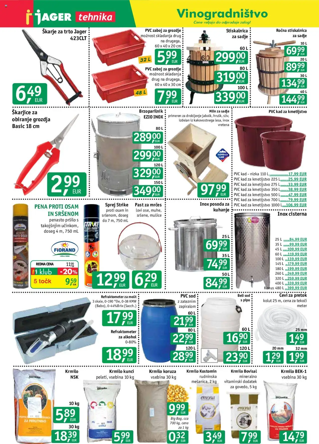 Jager katalog tehnika │ velja od 06.08.2025 | Stran: 2 | Izdelki: Grozdje, Koruza, Zaboj, Sadje