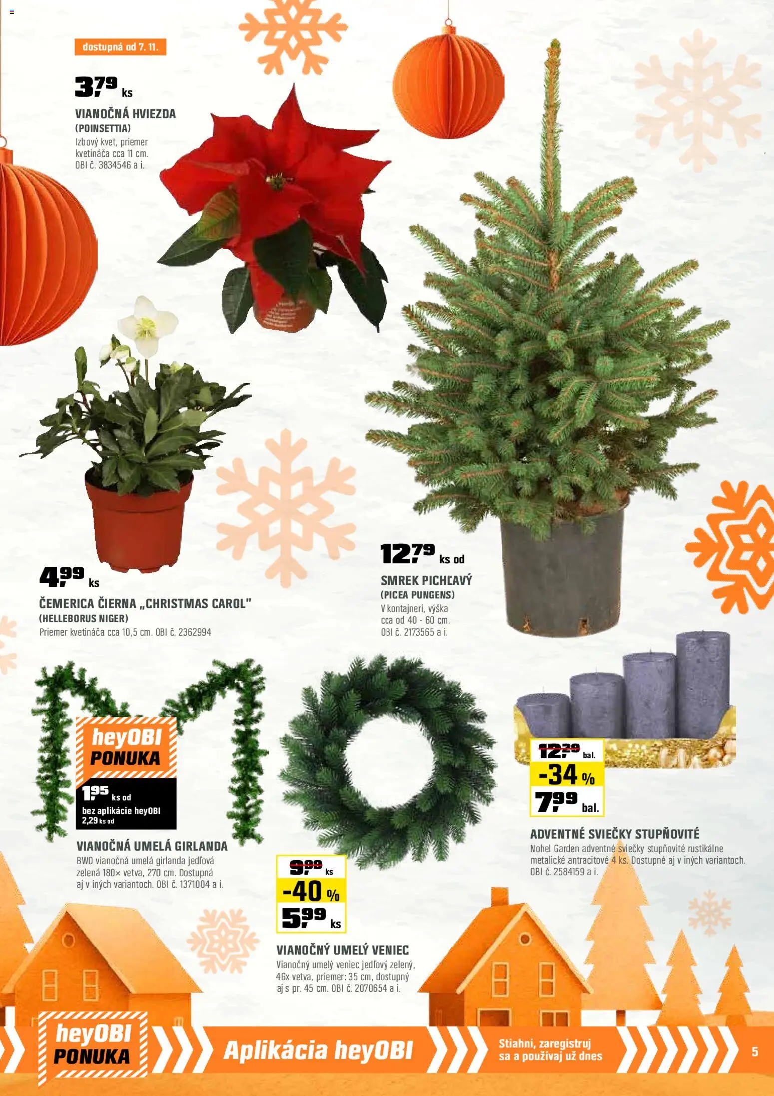 Nové OBI akcie – leták je platný od 01.11.2025 | Strana: 5 | Produkty: Sviečky