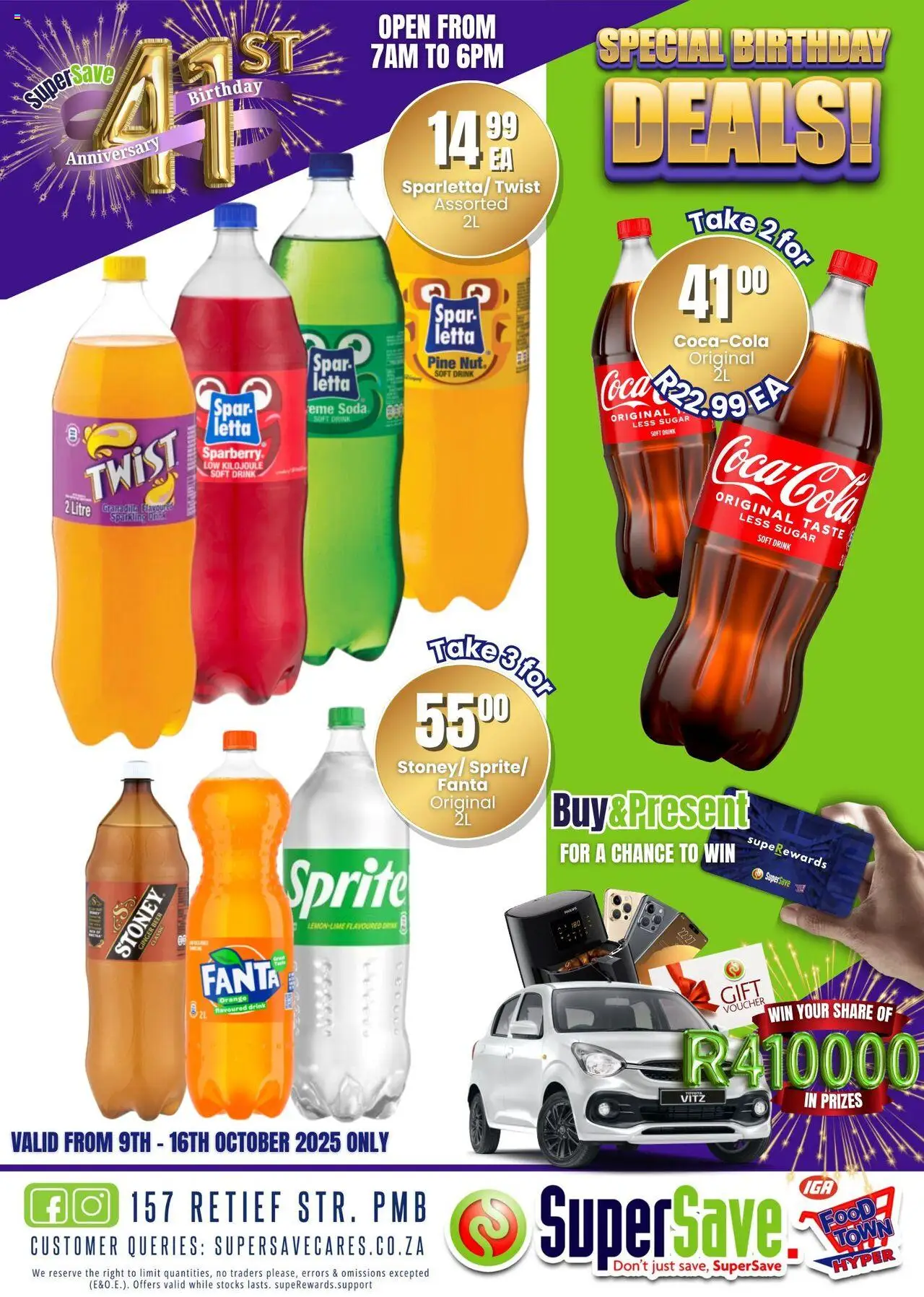New Super Save catalogue – valid from 09.10.2025 | Page: 61 | Products: Beer, Fanta, Stoney, Sugar