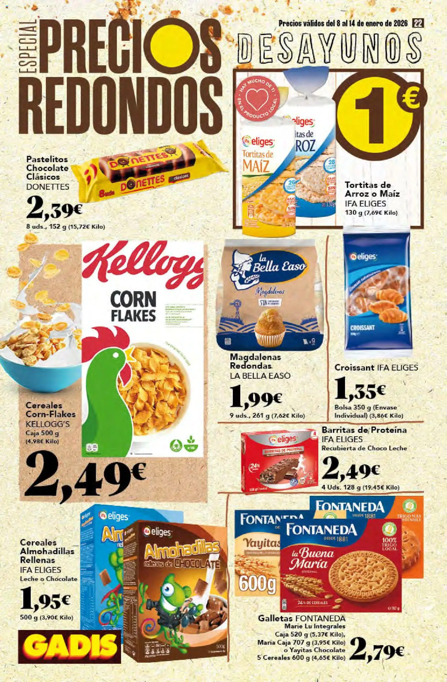 Gadis - folleto │ válido desde el 08.01.2026 | Página: 22 | Productos: Chocolate, Arroz, Cereales, Bolsa