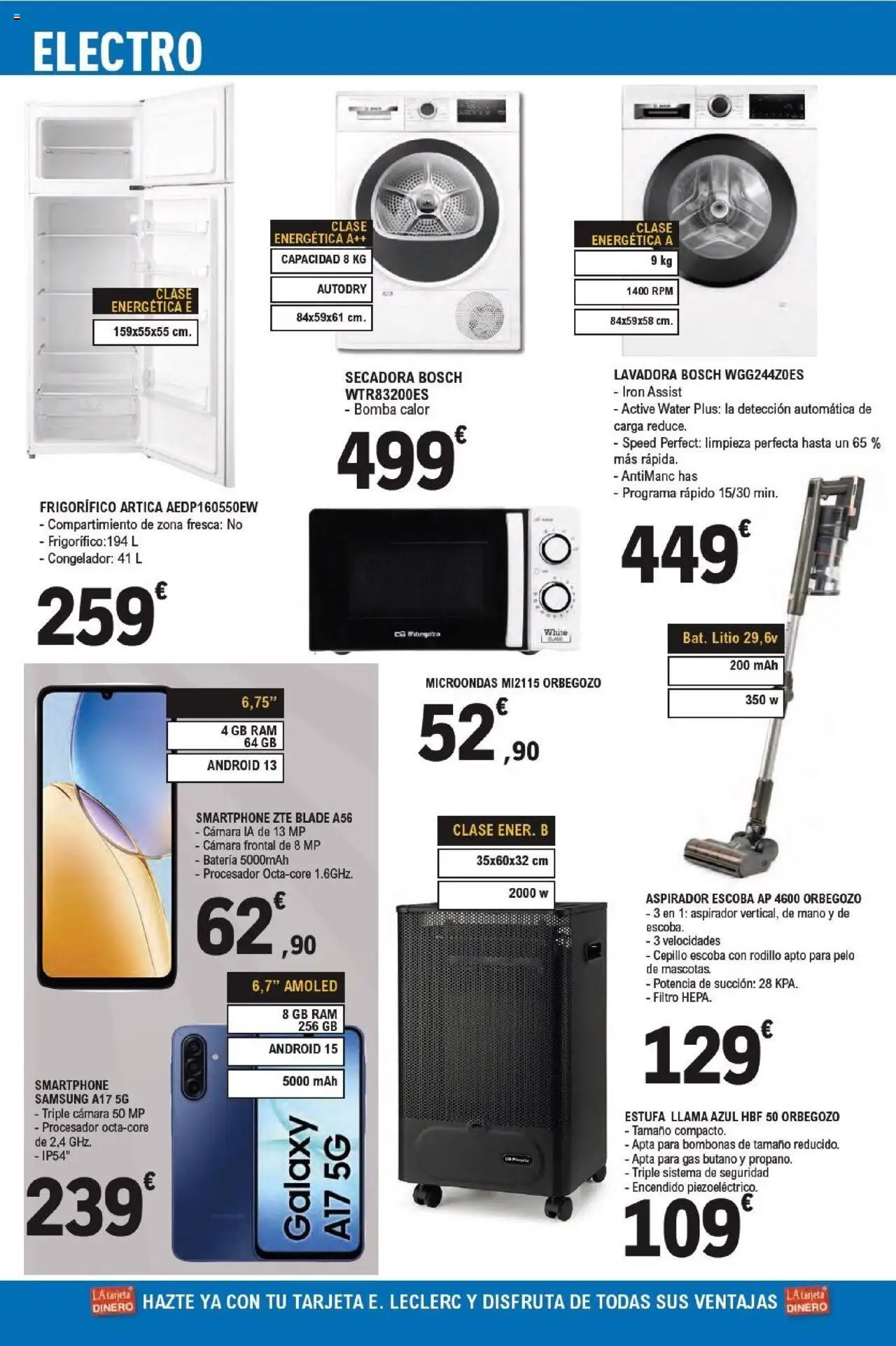 E.Leclerc folleto │ válido desde el 22.10.2025 | Página: 31 | Productos: Escoba, Smartphone, Congelador, Batería
