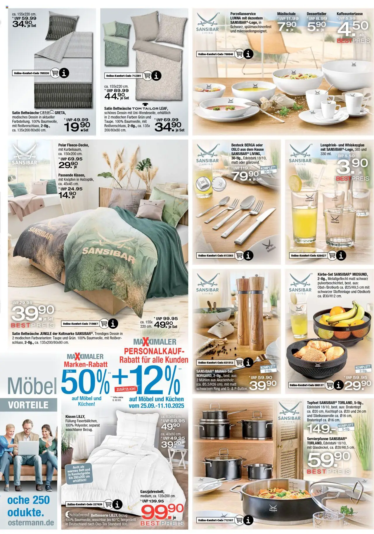 Ostermann Prospekt 	 – gültig ab 25.09.2025 | Seite: 7 | Produkte: Bett, Kissen, Bettwäsche, Kuchen