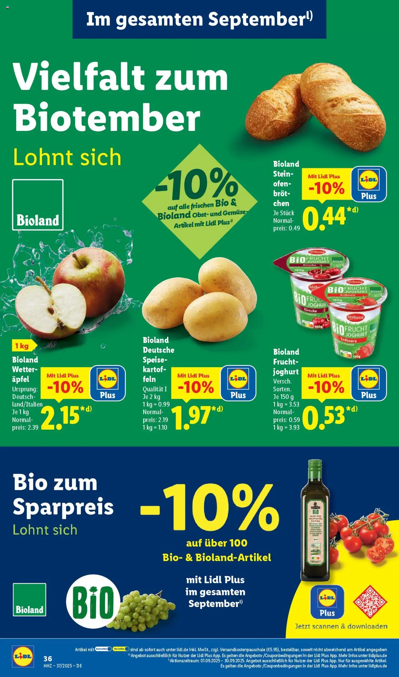 Lidl - Prospekt Gedern – gültig ab 08.09.2025 | Seite: 56 | Produkte: Joghurt, Olivenol, Äpfel, Brot