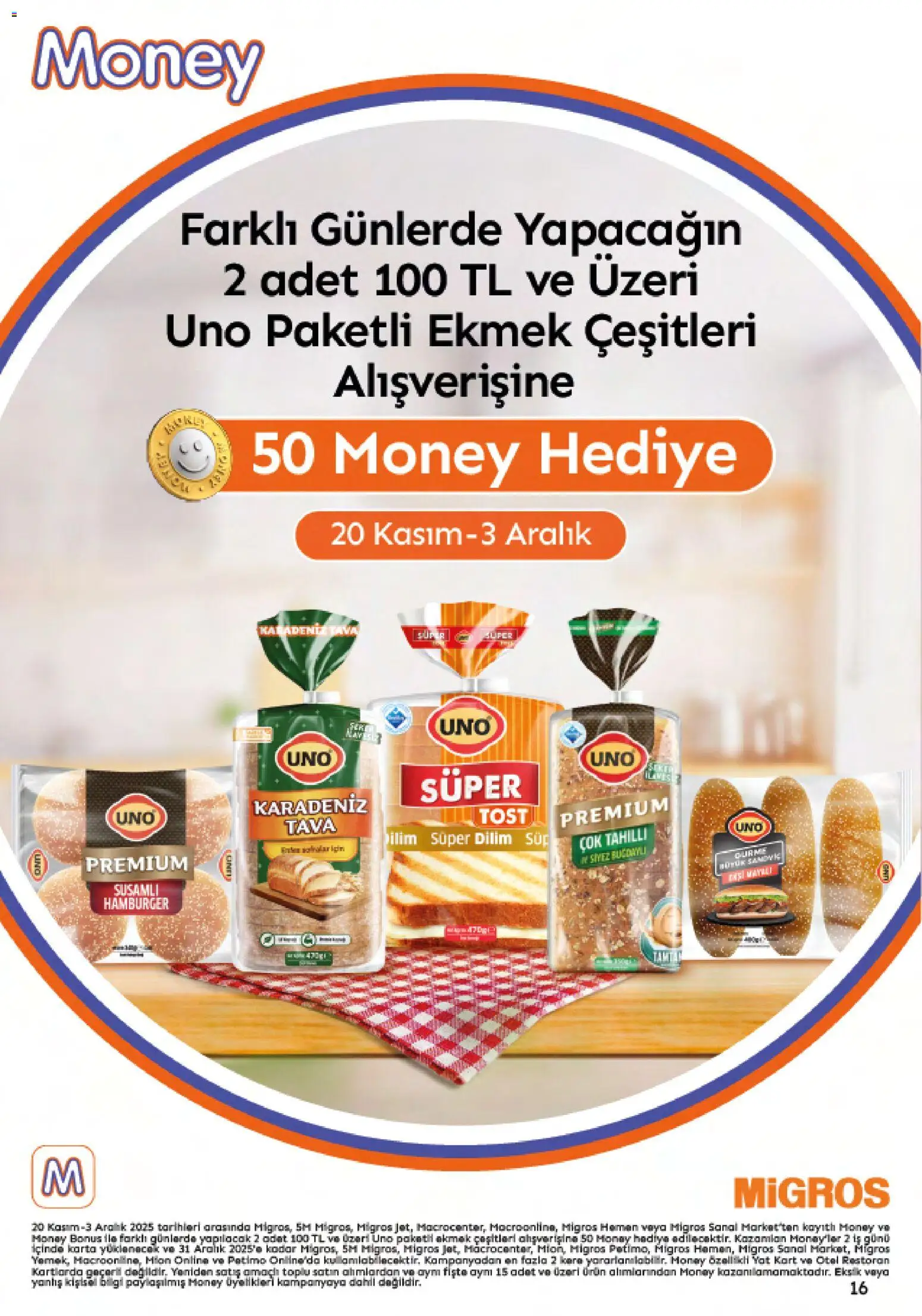 Migros Black Friday - 20.11.2025 tarihinden itibaren geçerlidir | Sayfa: 16 | Ürünler: Ekmek